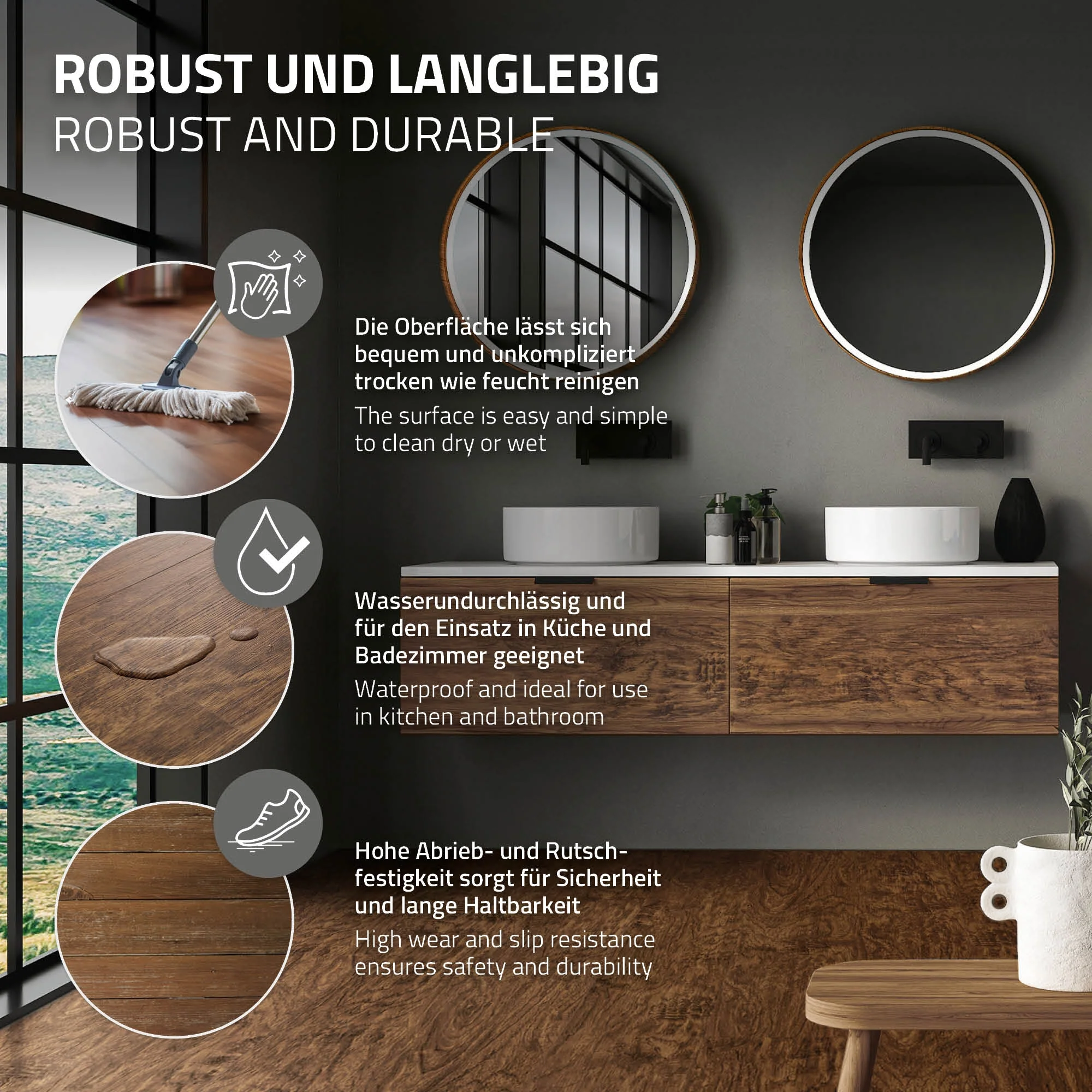 Deluxe PVC Bodenbelag, Click Vinyl 4,62m²/21 Dielen, Belastungsklasse 34 - Image 6