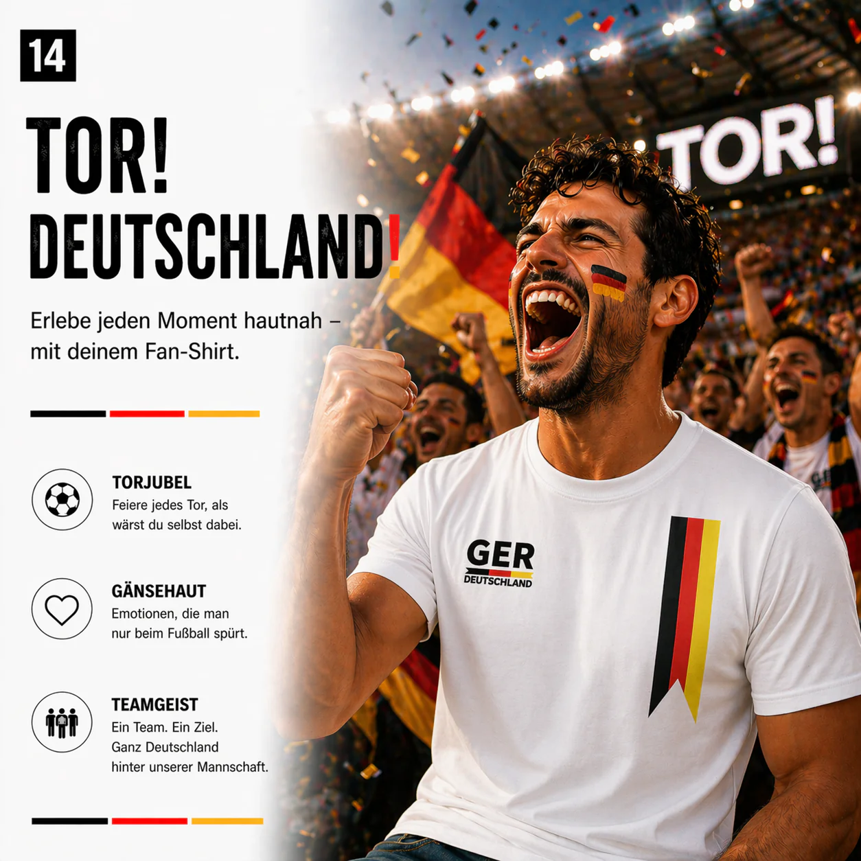 Deutschland T-Shirt WM 2026 – Fußball Weltmeisterschaft 2026 Shirt mit Flagge, WM Fan Shirt - Image 16