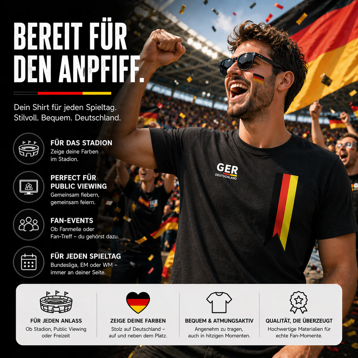 Deutschland Trikot WM 2026 - T-Shirt Herren & Damen - Weltmeisterschaft Shirt mit Flagge - Image 12
