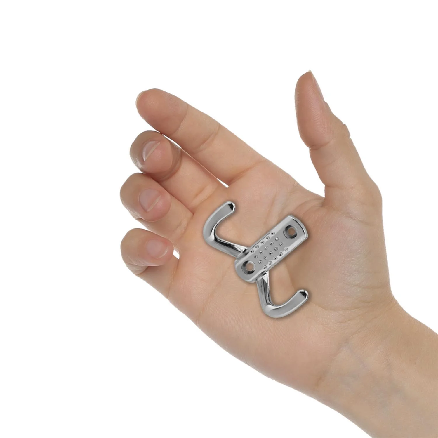 Doppel Garderobenhaken in Chrome - Design - 7 x 4.7 cm Kleiderhaken - Image 5