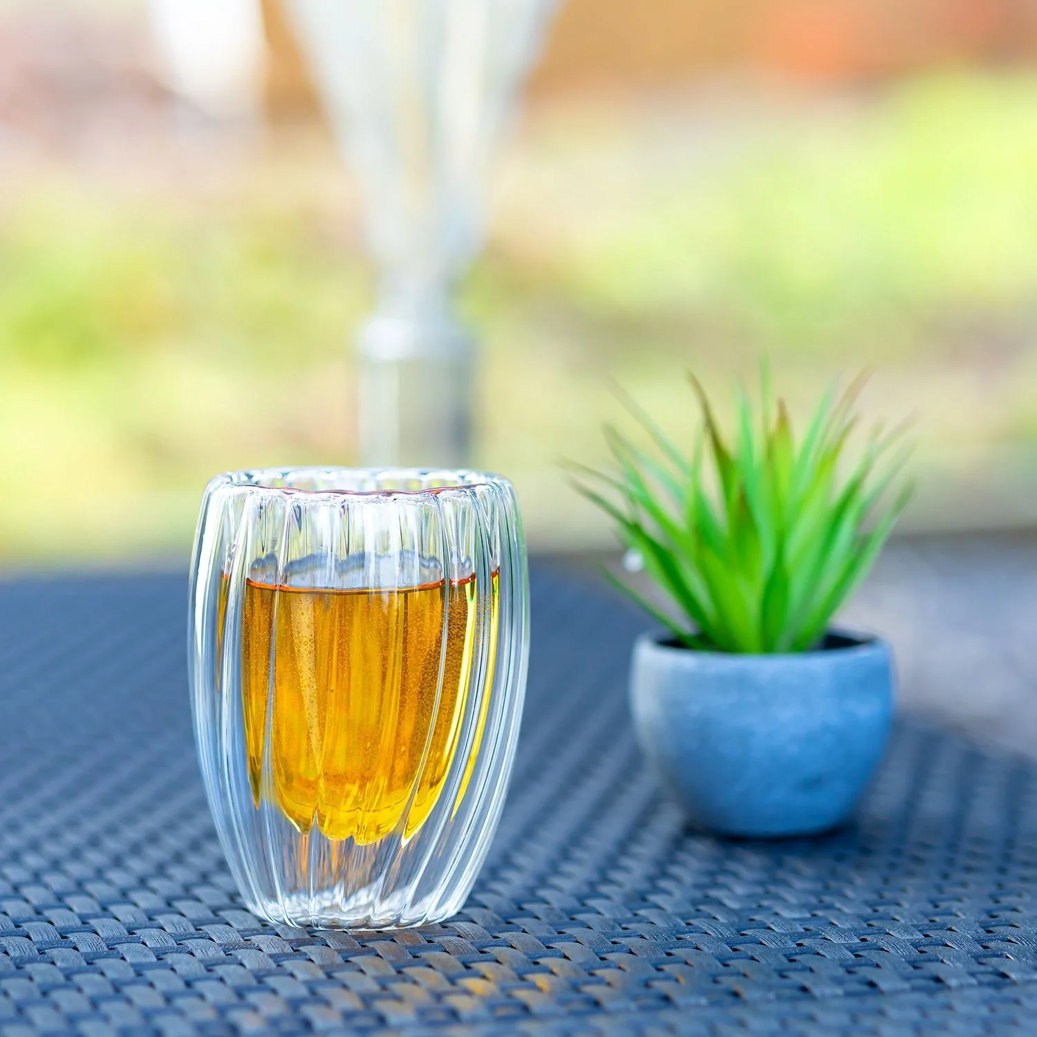 Doppelwandiges Thermo Glas - Striped Style - 210ml - Teeglas Kaffeeglas Becher - Image 6