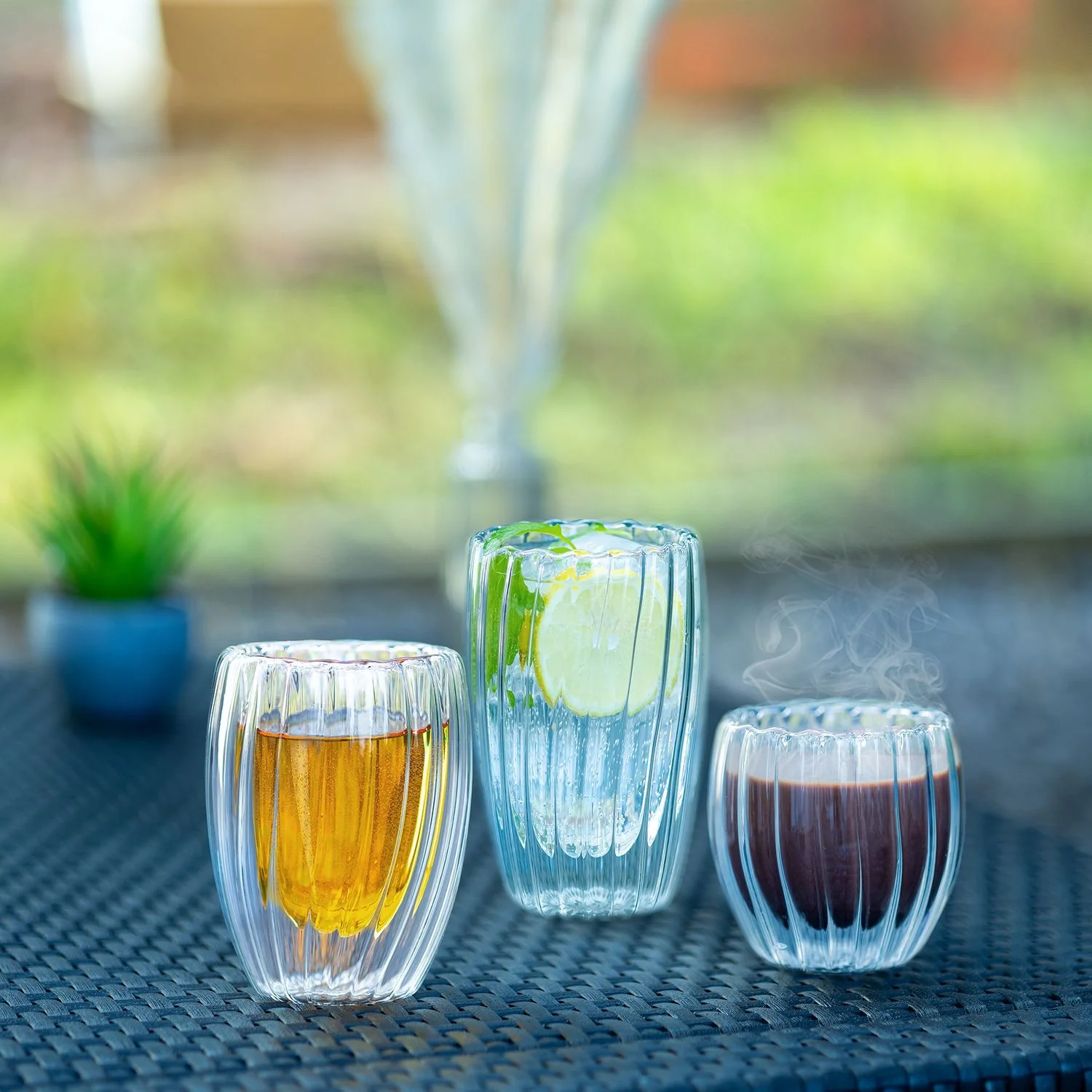Doppelwandiges Thermo Glas - Striped Style - 210ml - Teeglas Kaffeeglas Becher - Image 7
