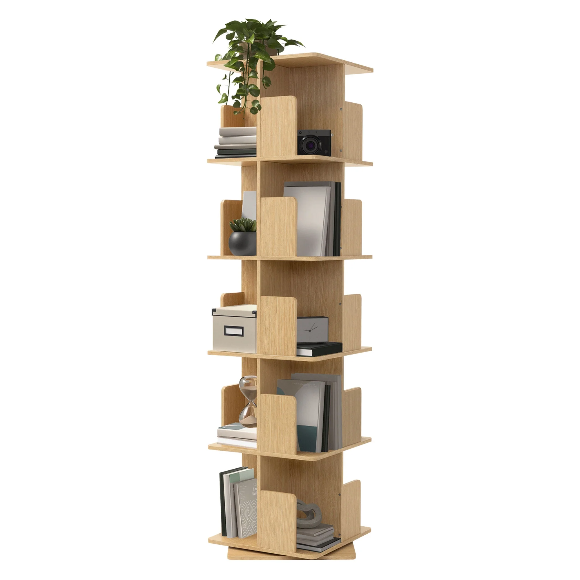 Drehbares Bücherregal Kinder, 12 Fächer, 40x94x40 cm, freistehend, 360 Grad Drehung - Image 59