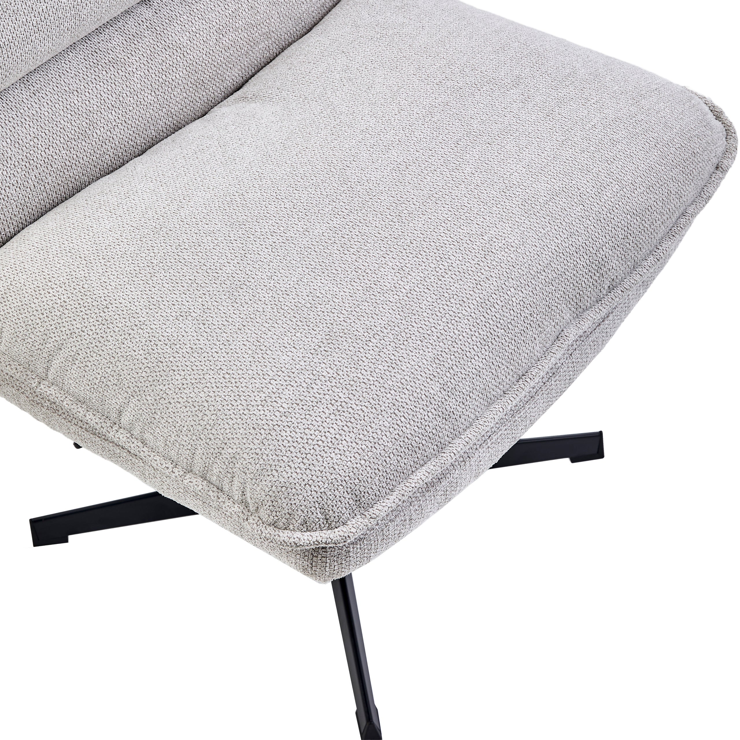 Drehstuhl Schneidersitz / Loungesessel Criss Cross 20 Stoff hellgrau hjh LIVING - Image 14