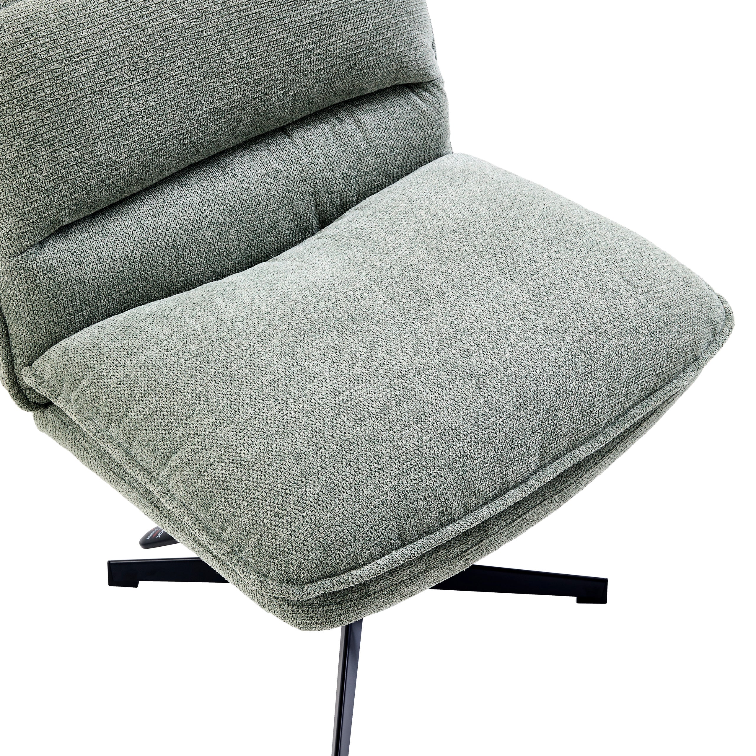 Drehstuhl Schneidersitz / Loungesessel Criss Cross 20 Stoff hellgrau hjh LIVING - Image 25