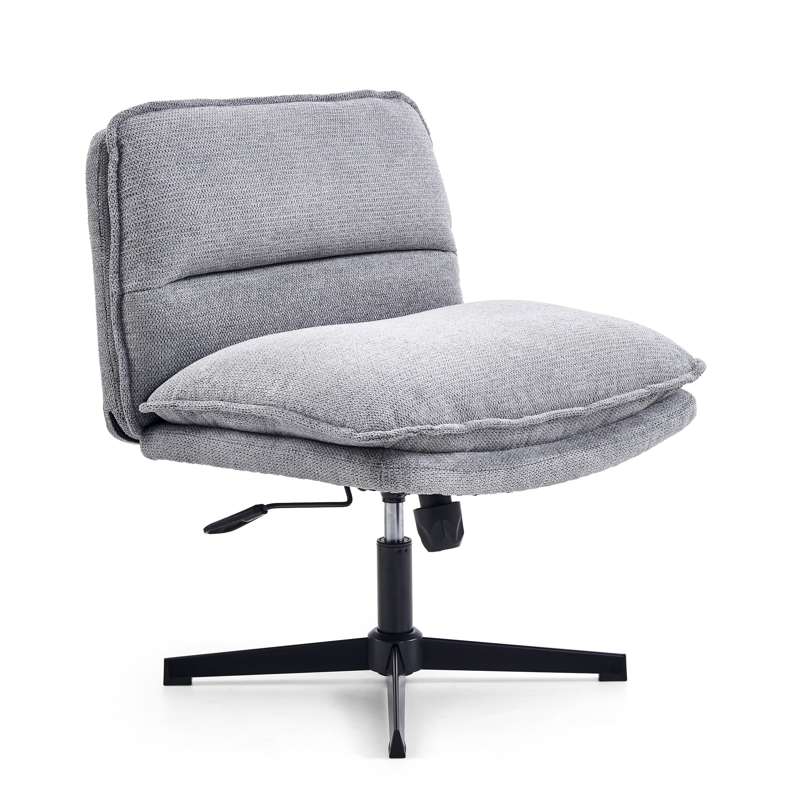 Drehstuhl Schneidersitz / Loungesessel Criss Cross 20 Stoff hellgrau hjh LIVING - Image 29