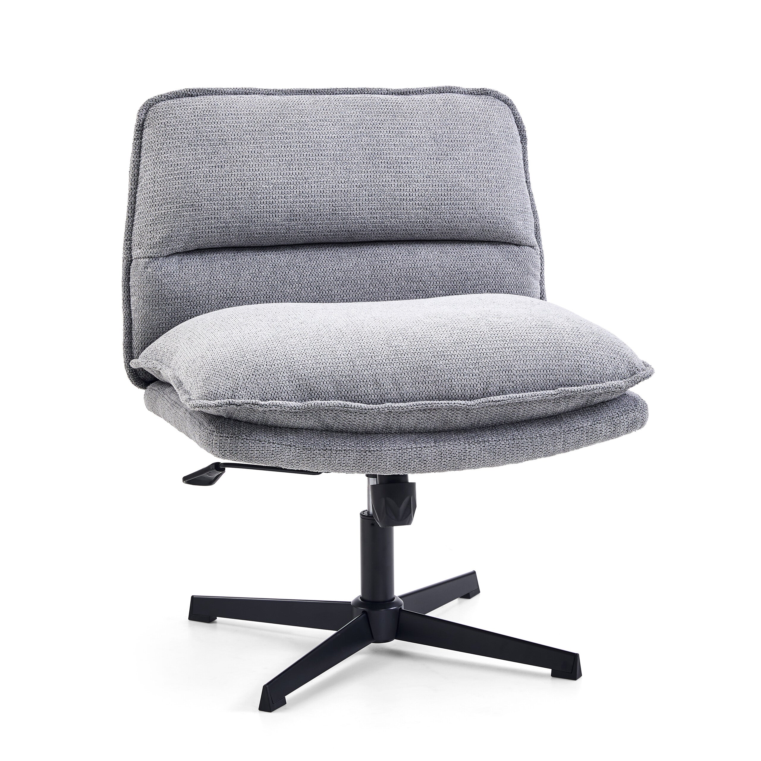 Drehstuhl Schneidersitz / Loungesessel Criss Cross 20 Stoff hellgrau hjh LIVING - Image 3