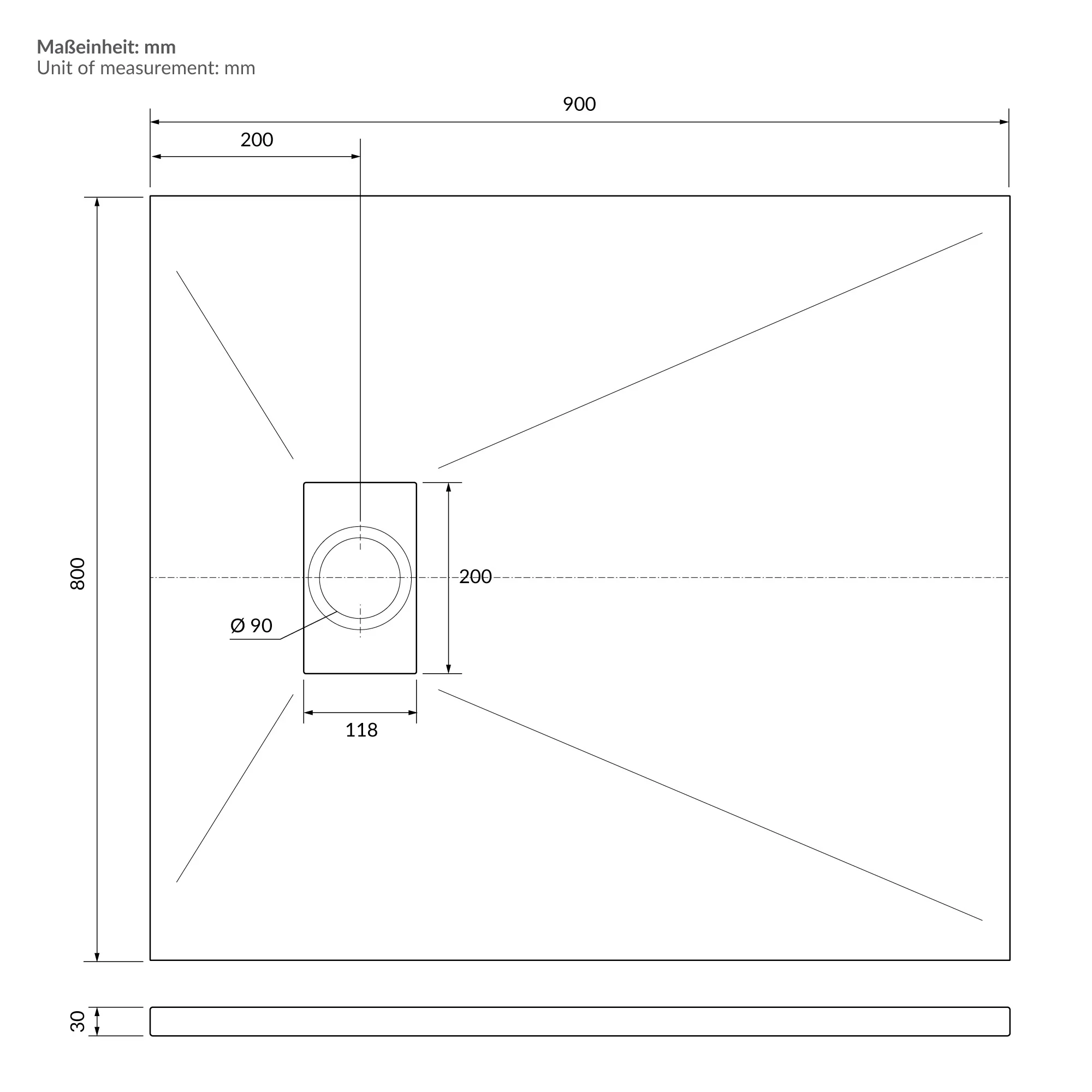 Duschwanne, Extra flache und robuste SMC, Höhe 30 mm, Anti-Rutsch-Oberfläche, Schieferoptik - Image 136