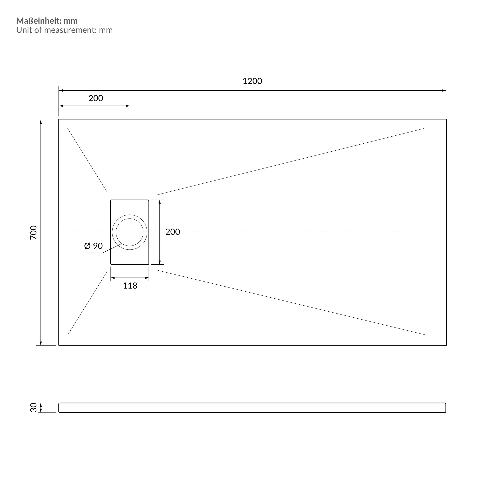 Duschwanne mit Ablaufgarnitur, Extra flache und robuste SMC, H:30 mm, Rutschfest, Schieferoptik - Image 73