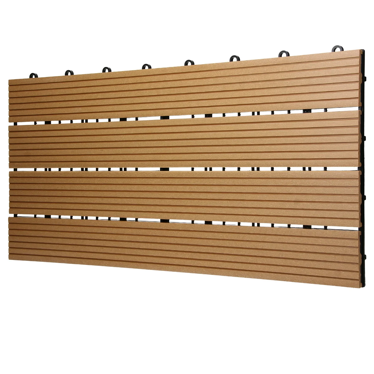 ECD Germany WPC Terrassenfliesen 60x30 cm 18er Spar Set für 3m² Teak - Image 4