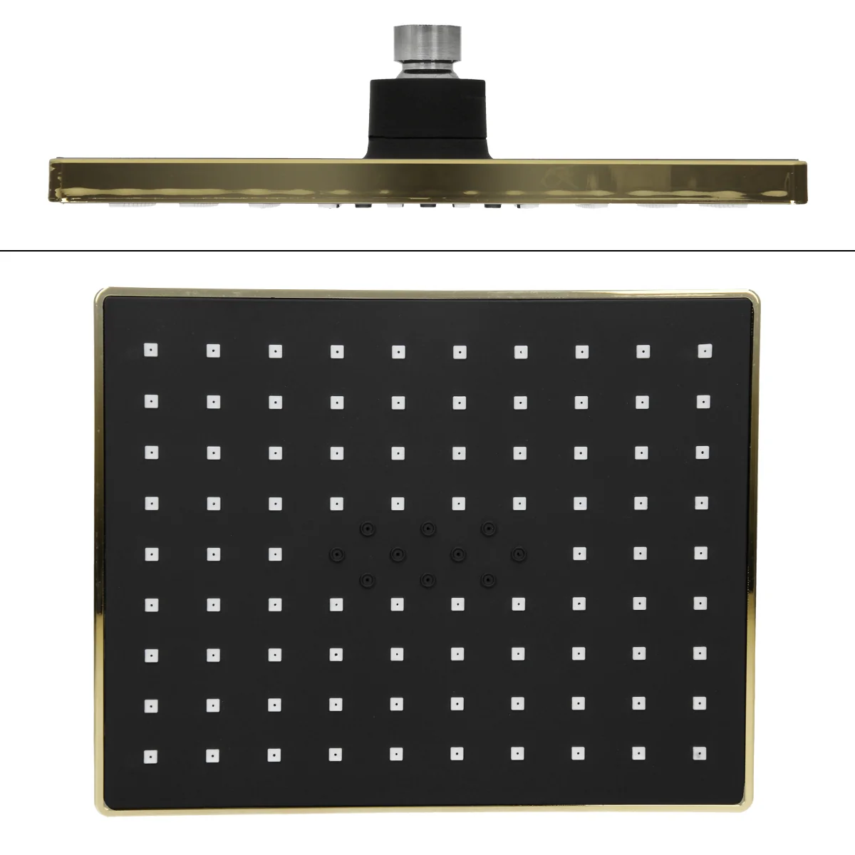 Edelstahl Duschsystem Eckig Schwarz mit Anti-Kalk Düsen - Image 3