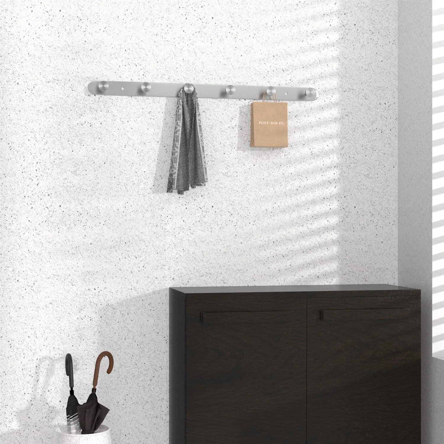 Edelstahl Garderobenleiste Modell Kleiderhaken Garderobe Hakenleiste - Image 25