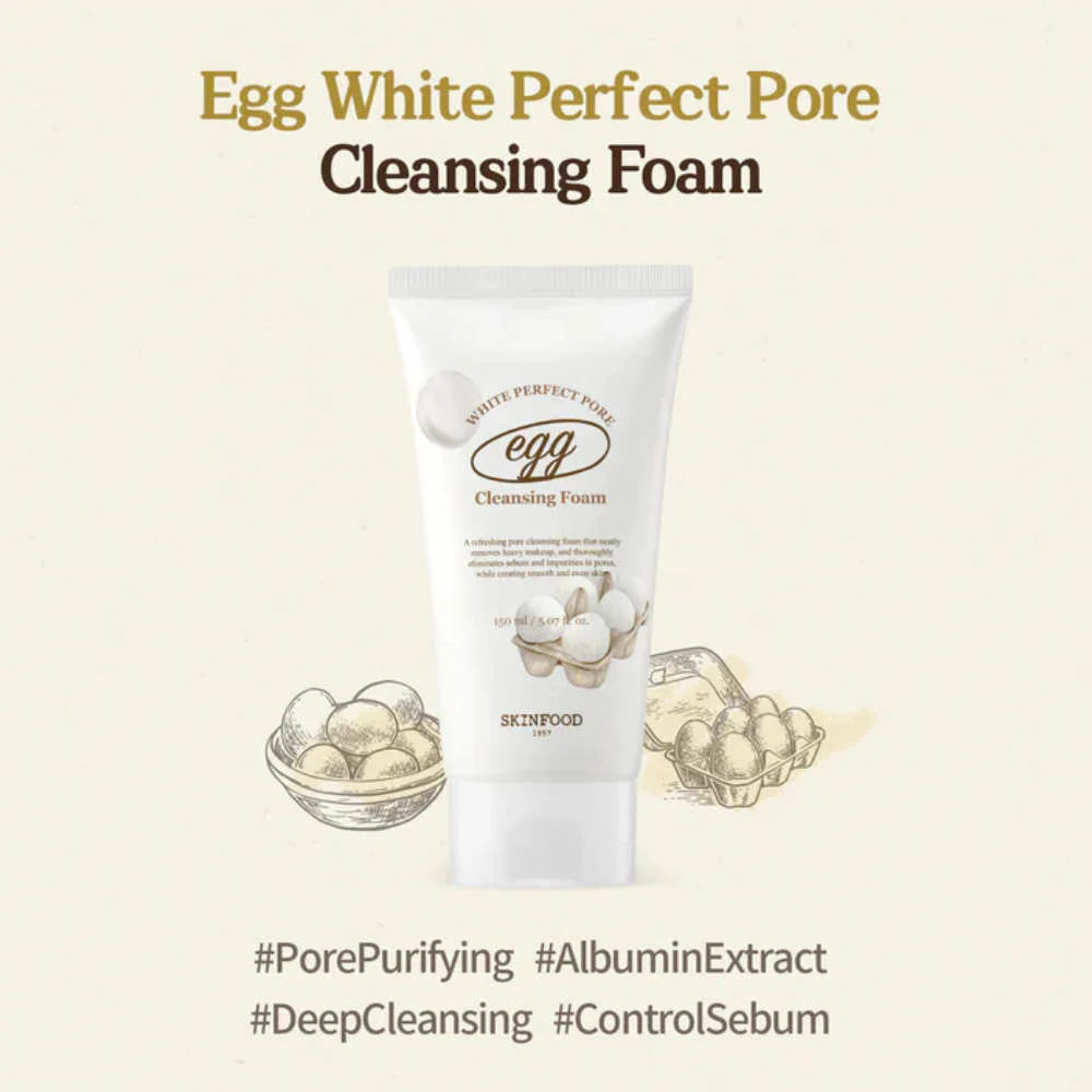 Egg White Perfect Pore Cleansing Foam - 150 ml - Image 3
