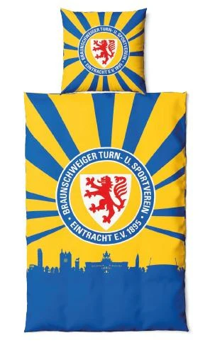 Eintracht Braunschweig Bettwäsche Sonne 135x200 + 80x80cm