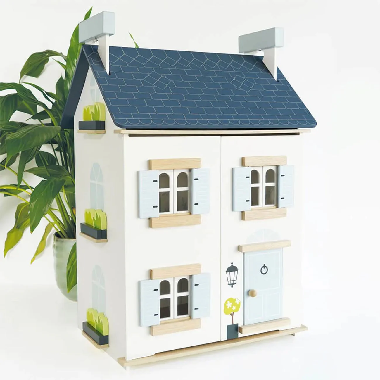 Elegantes Holz-Puppenhaus mit drei Etagen und modernem Design - Image 5