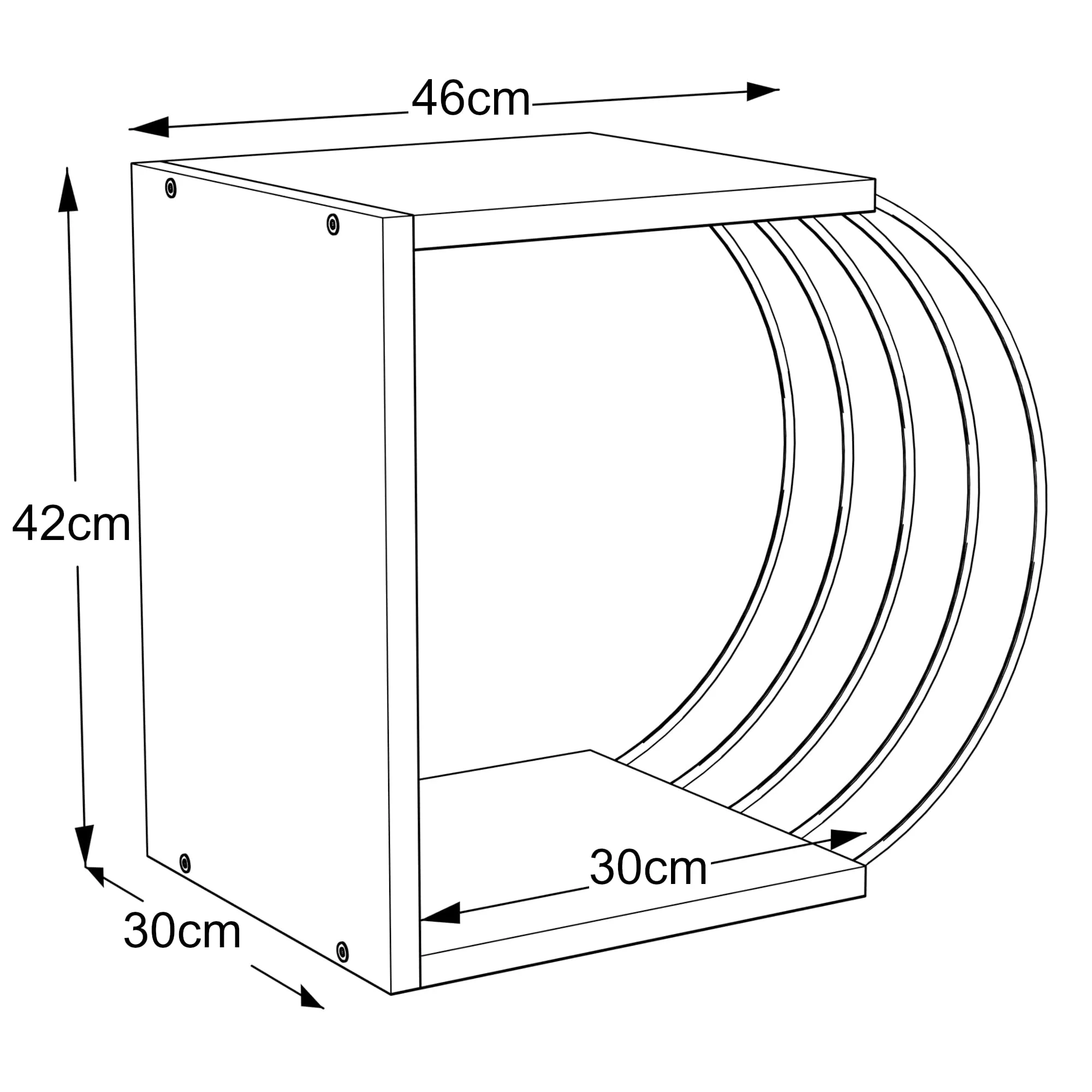 [en.casa] Beistelltisch Vefsn Kaffeetisch 46x30x42cm Wohnzimmertisch Anthrazit/Schwarz - Image 5