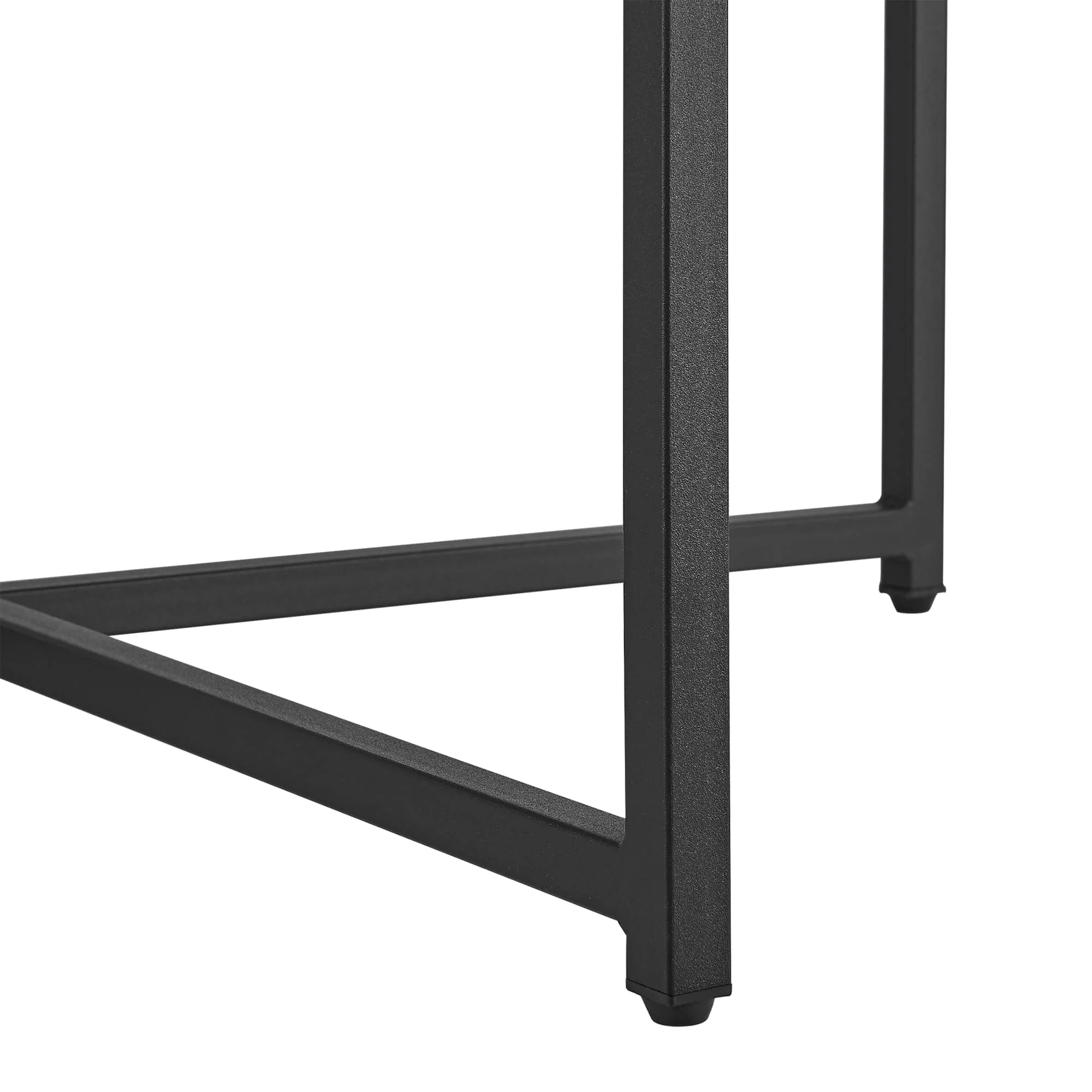 [en.casa] Couchtisch Uppvidinge Beistelltisch 45x80cm Wohnzimmertisch rund Marmor/Schwarz - Image 3