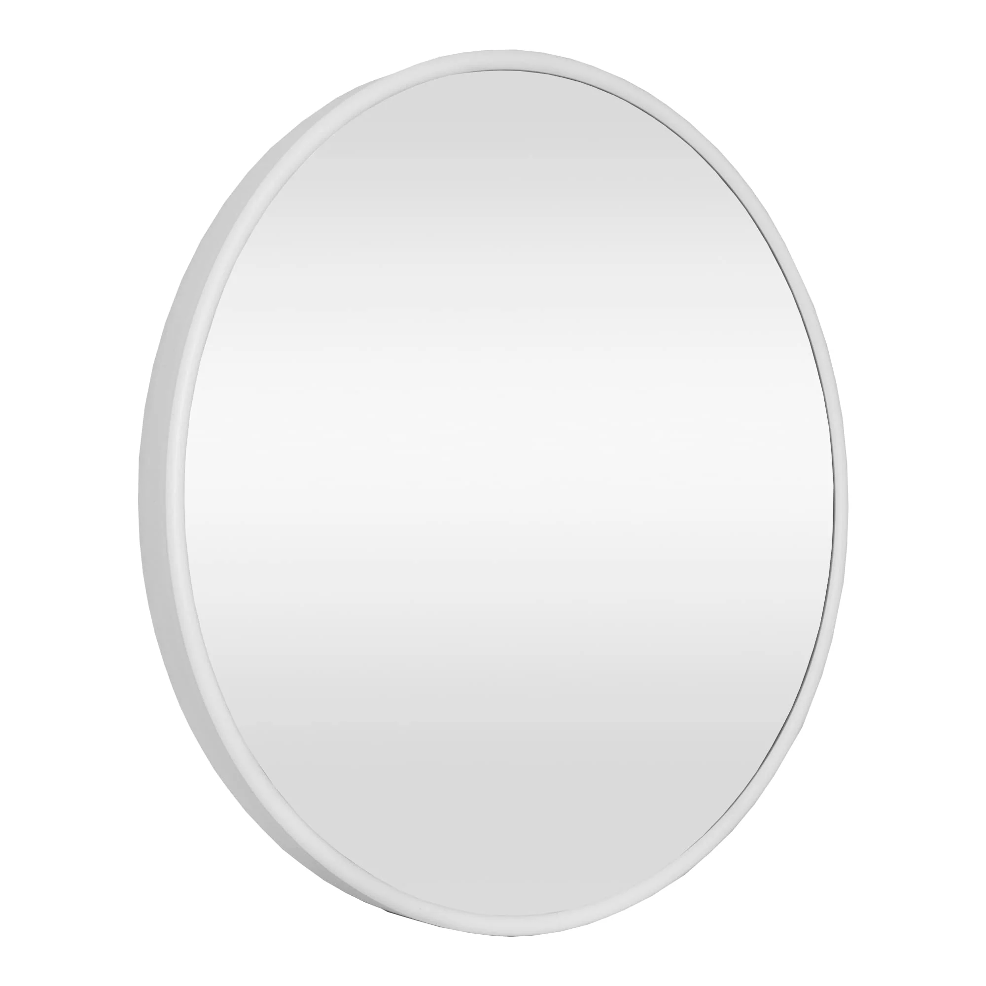 [en.casa] Wandspiegel Ordona Badezimmerspiegel Ø60cm Schminkspiegel Weiß, matt rund Dekospiegel - Image 3