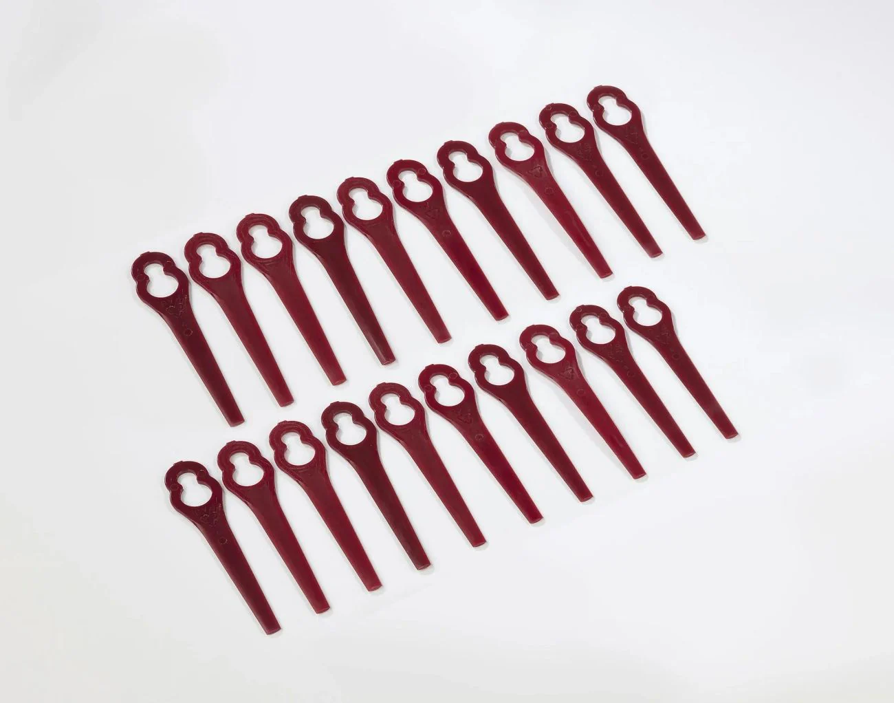 Ersatzmesser für Akku-Rasentrimmer, gerade, Polyamid, 20 Stück