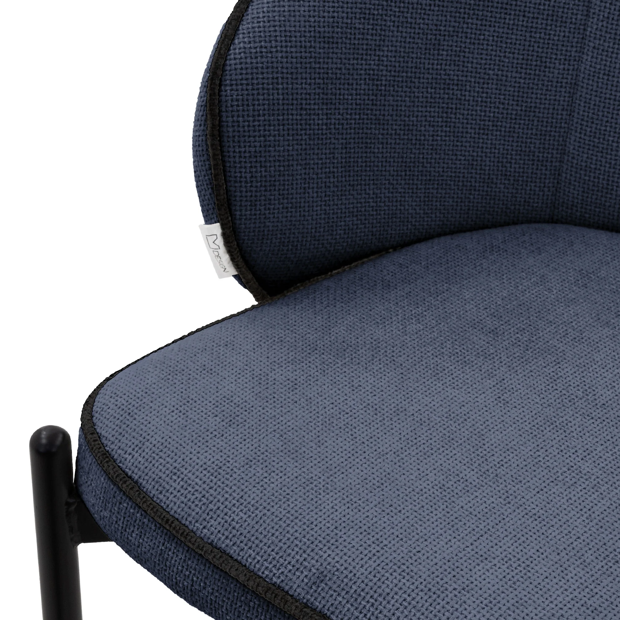 Esszimmerstühle Set mit Stoffbezug und Metallbeinen, ergonomische Rückenlehne - Image 103