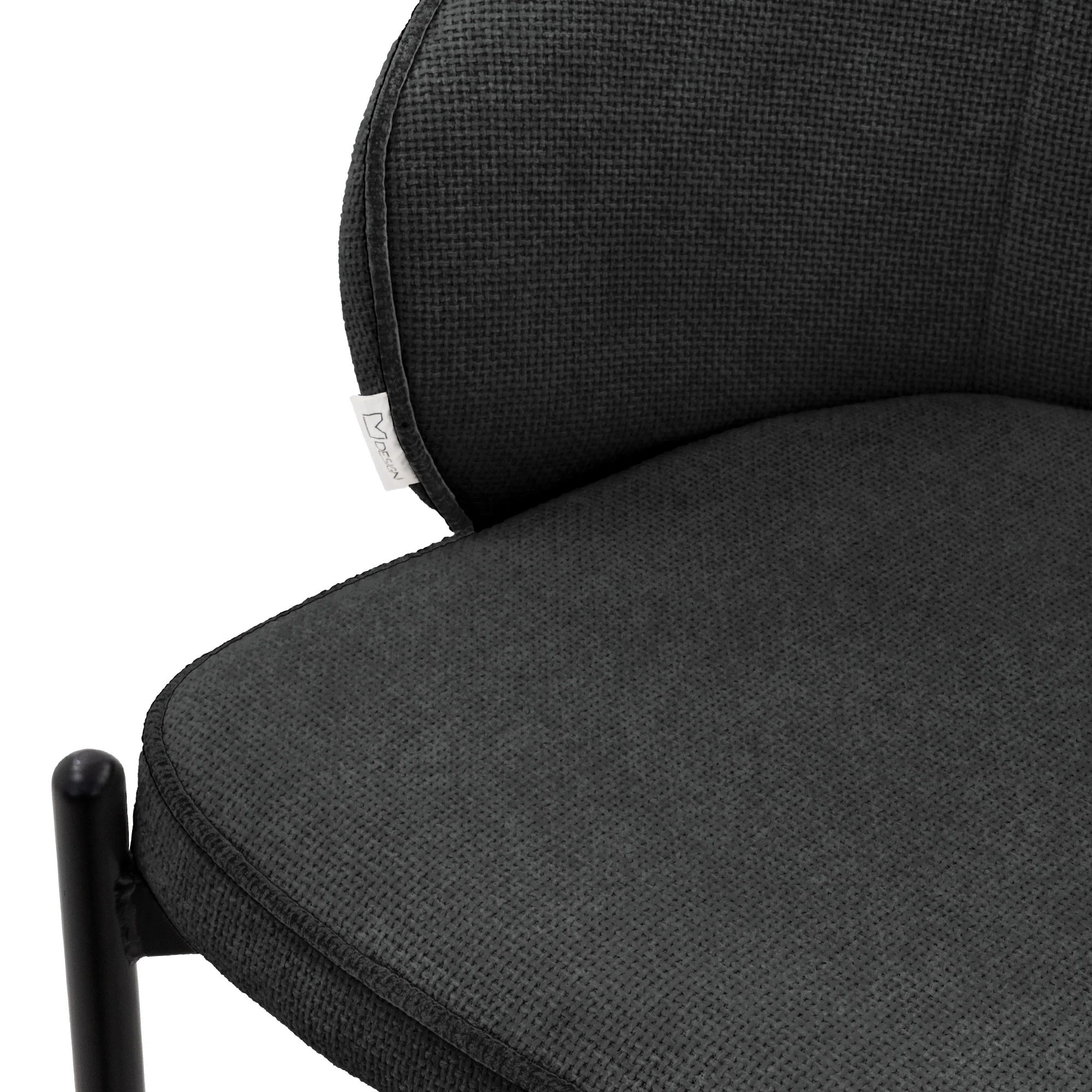 Esszimmerstühle Set mit Stoffbezug und Metallbeinen, ergonomische Rückenlehne - Image 111