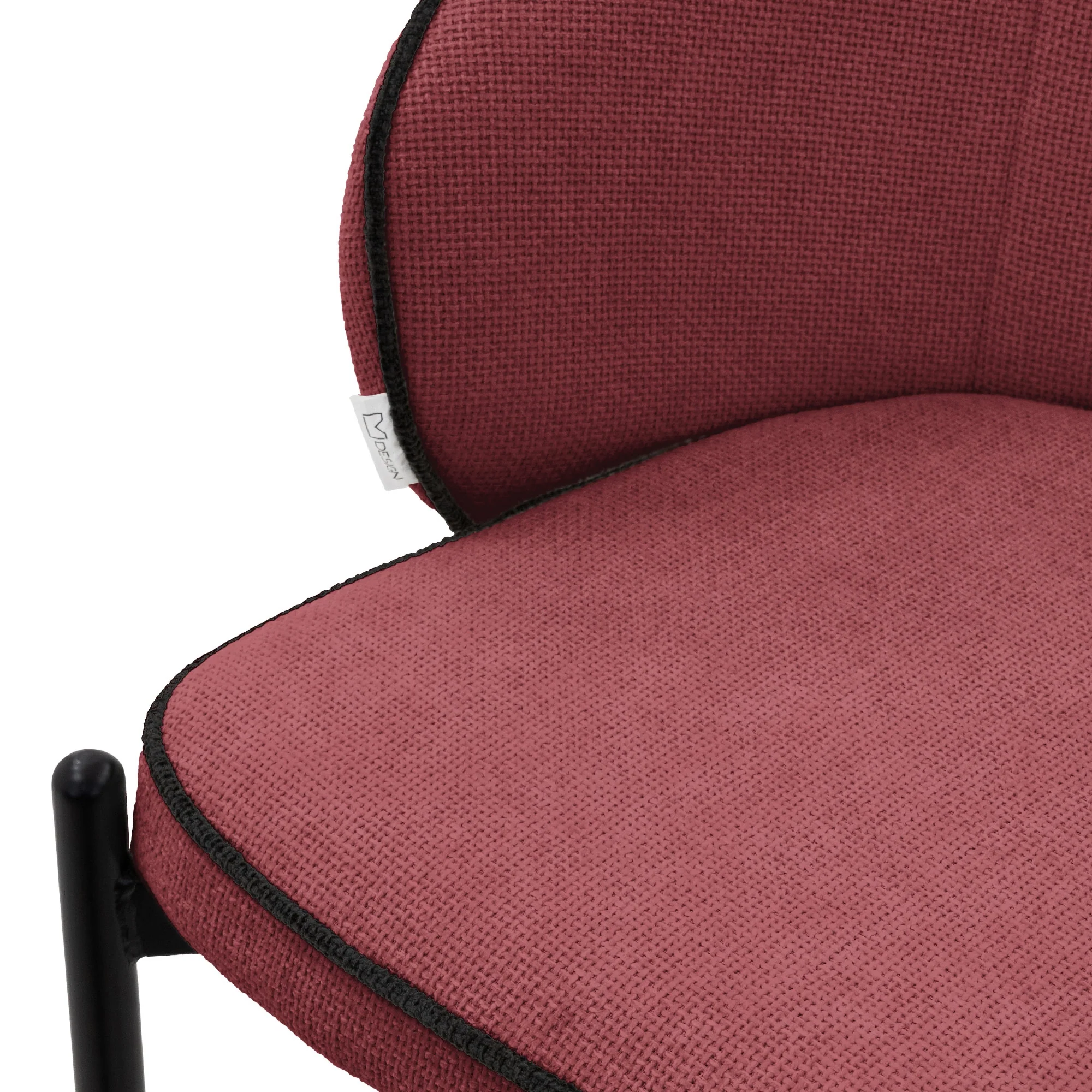 Esszimmerstühle Set mit Stoffbezug und Metallbeinen, ergonomische Rückenlehne - Image 41