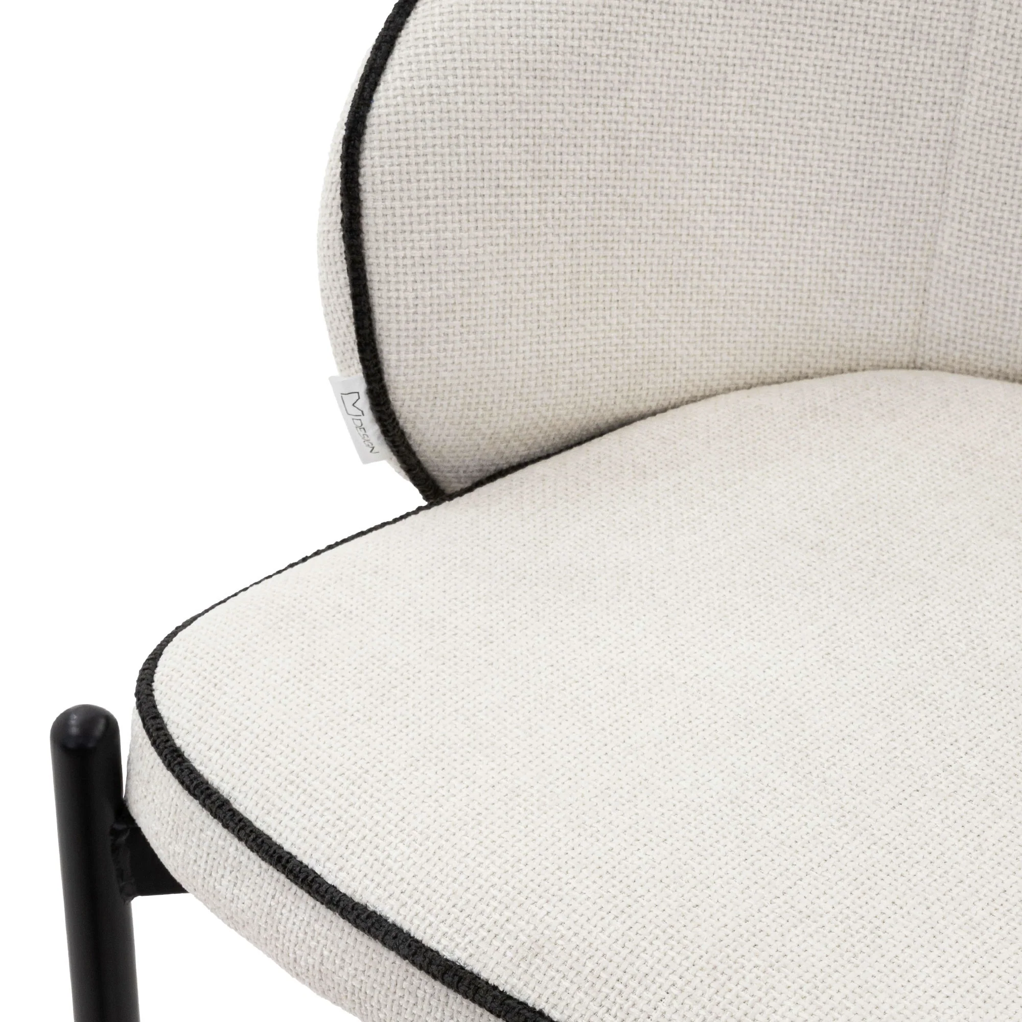Esszimmerstühle Set mit Stoffbezug und Metallbeinen, ergonomische Rückenlehne - Image 59