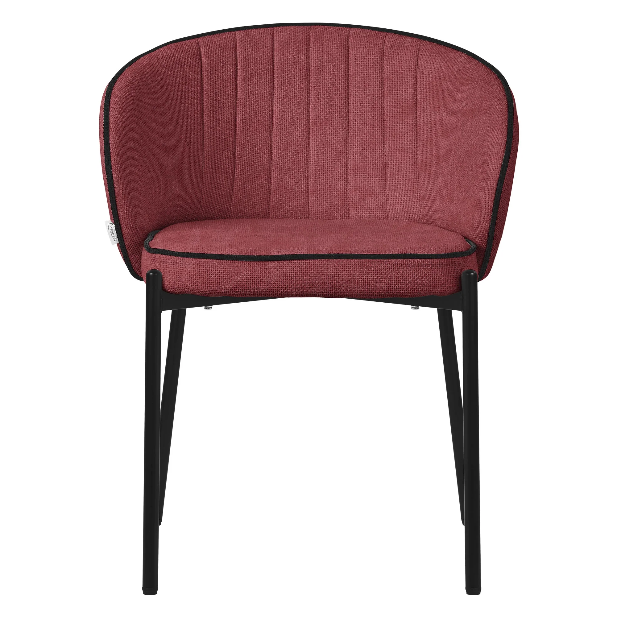 Esszimmerstühle Set mit Stoffbezug und Metallbeinen, ergonomische Rückenlehne - Image 60