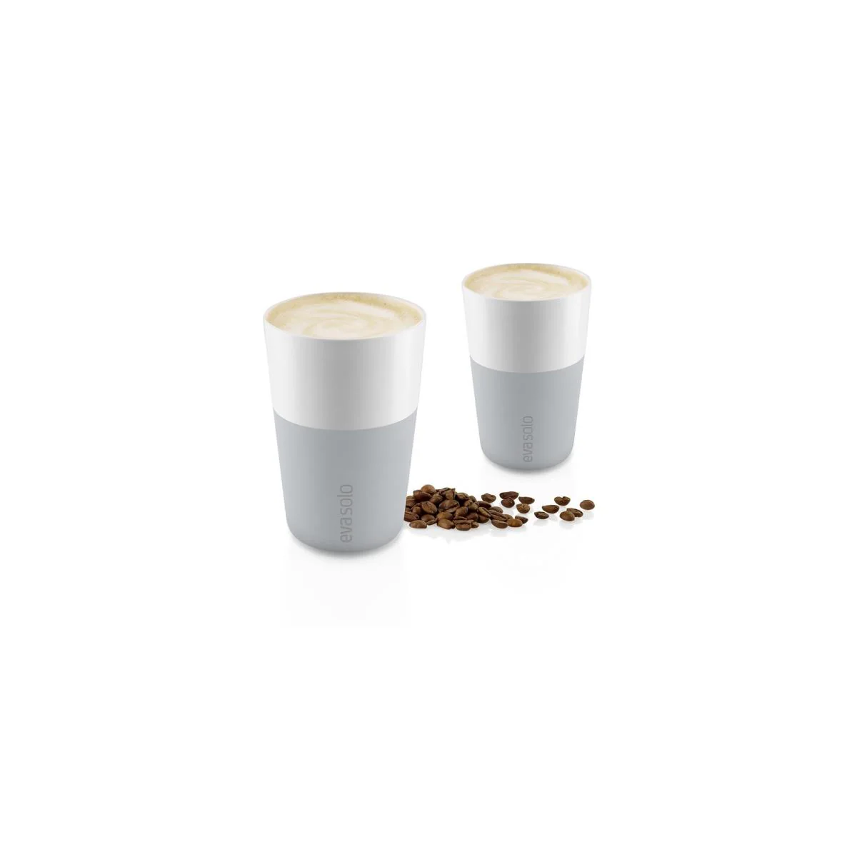 Eva Solo Caffé Latte-Becher, 2 Stück Marble grey 360 ml