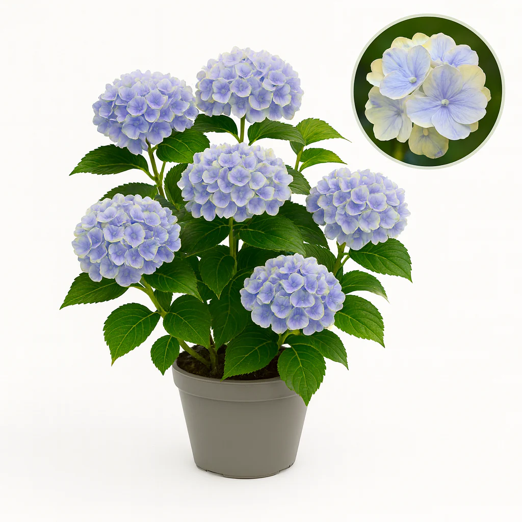 Exotenherz - Hortensia - Hydrangea Magical Jewel Blue - Blau - 6-10 Blühten - 23cm Topf