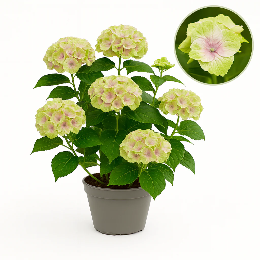 Exotenherz - Hortensia - Hydrangea Magical Jewel Pink - 6-10 Blühten - 23cm Topf