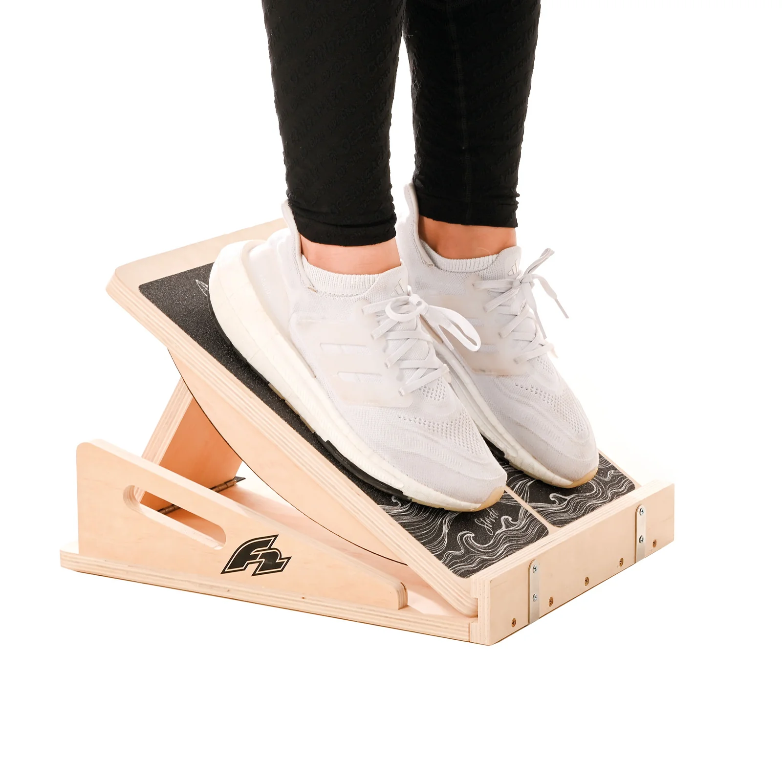 F2 Balance Board Step Board Multi Trainingsgerät Verstellbar Holz - Image 6