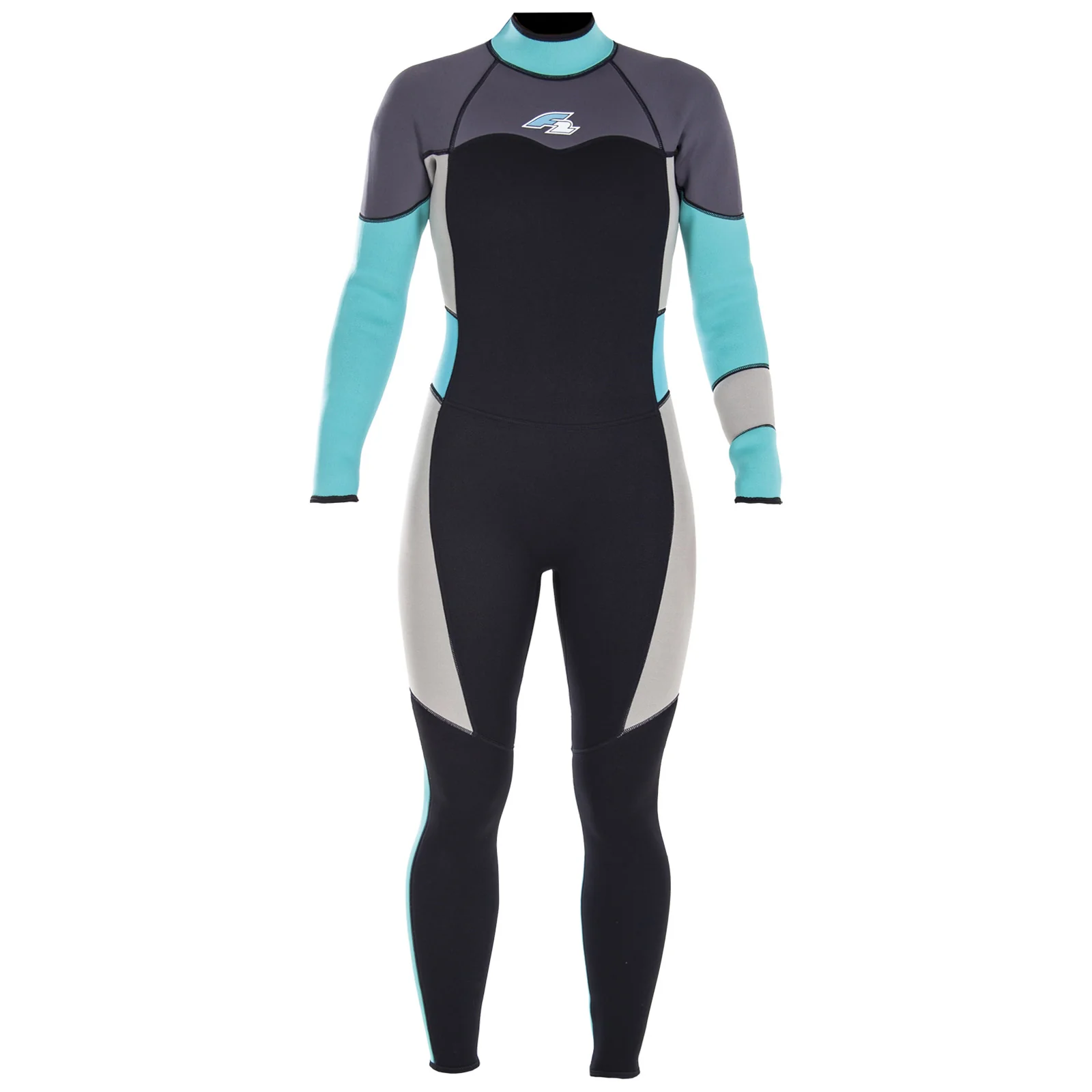 F2 Damen Neopren Anzug Gipsy - Full Suit 4/3 mm XS Türkis 2024/25 - Image 13