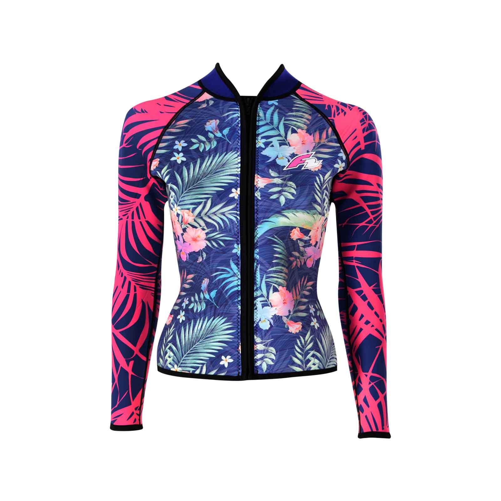 F2 Damen Neopren Oberteil Tropical Jacke Lang 2,5 mm XXS Multicolor 2024/25 - Image 11