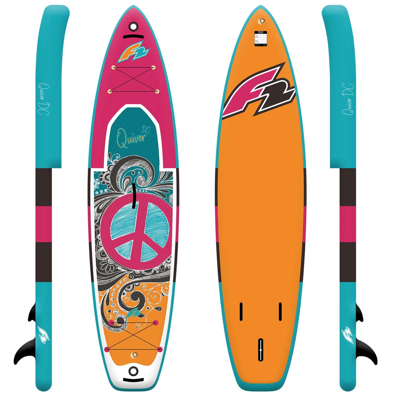 F2 Damen SUP Stand Up Paddle Board Quiver DC  10'5''  Pink - Image 6