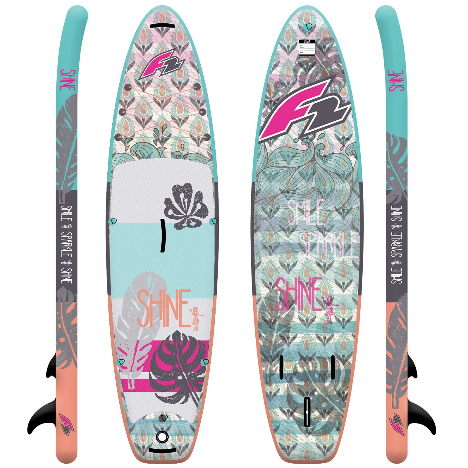F2 Damen SUP Stand Up Paddle Board Shine  10'0''  Multicolor - Image 6