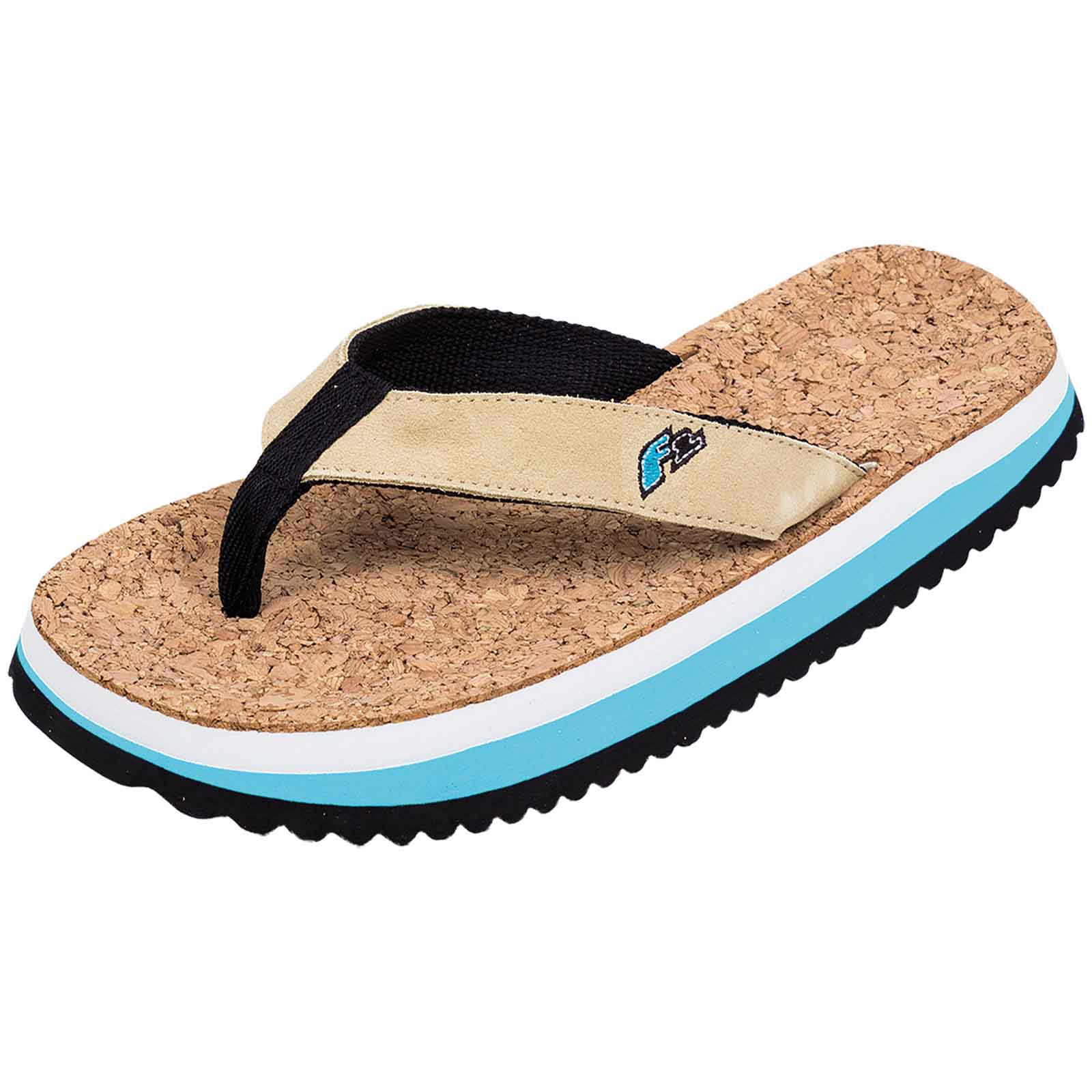 F2 Herren Schuhe Beach Slipper Flip Flops 36/37 Blau/Beige - Image 20