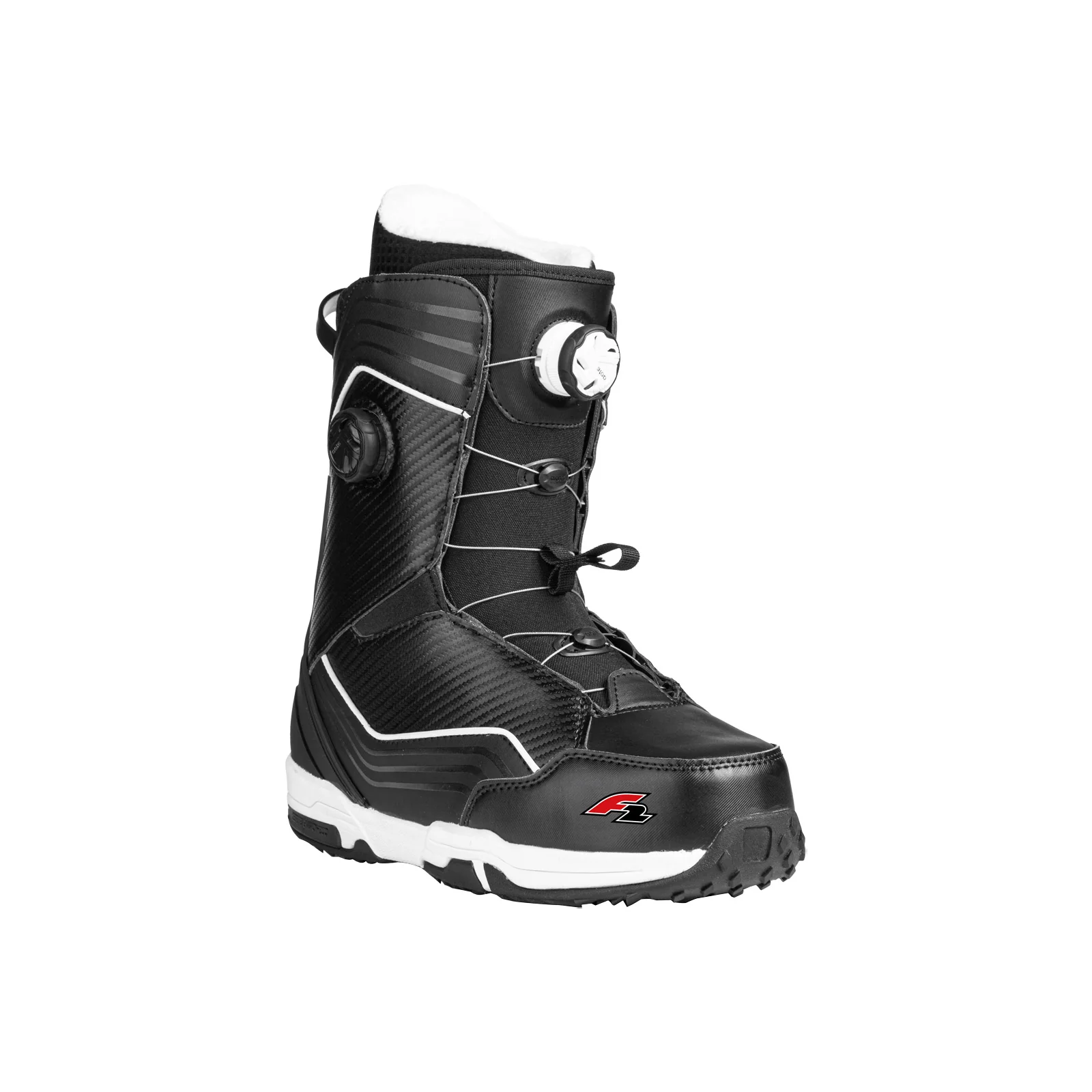 F2 Herren Snowboard Softboots Team Double Atop  Gr. 42 (MP 27,0) Schwarz - Image 11