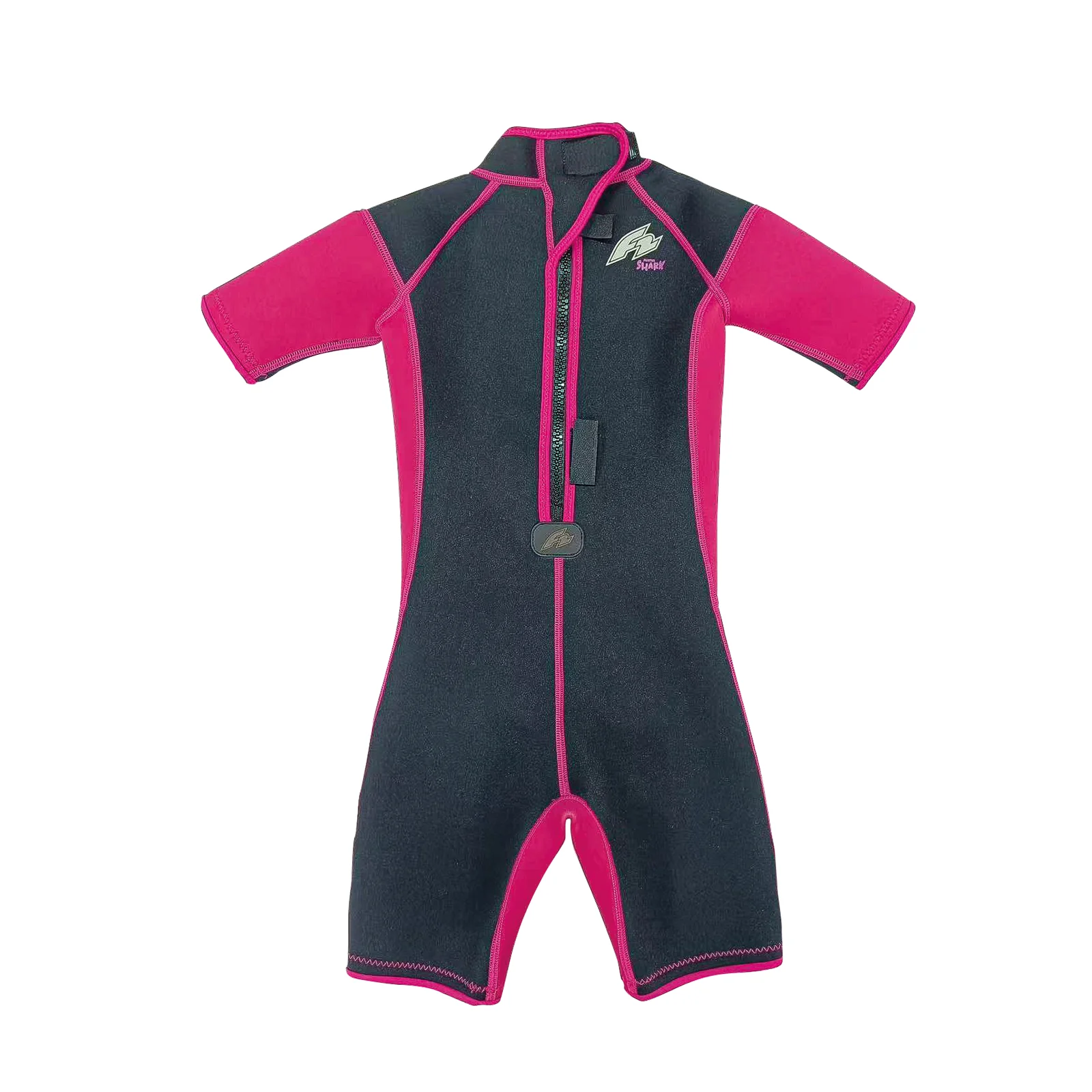 F2 Junior Neopren Anzug Shark Shorty (3,5mm) Kurz 10 yrs Pink - Image 4
