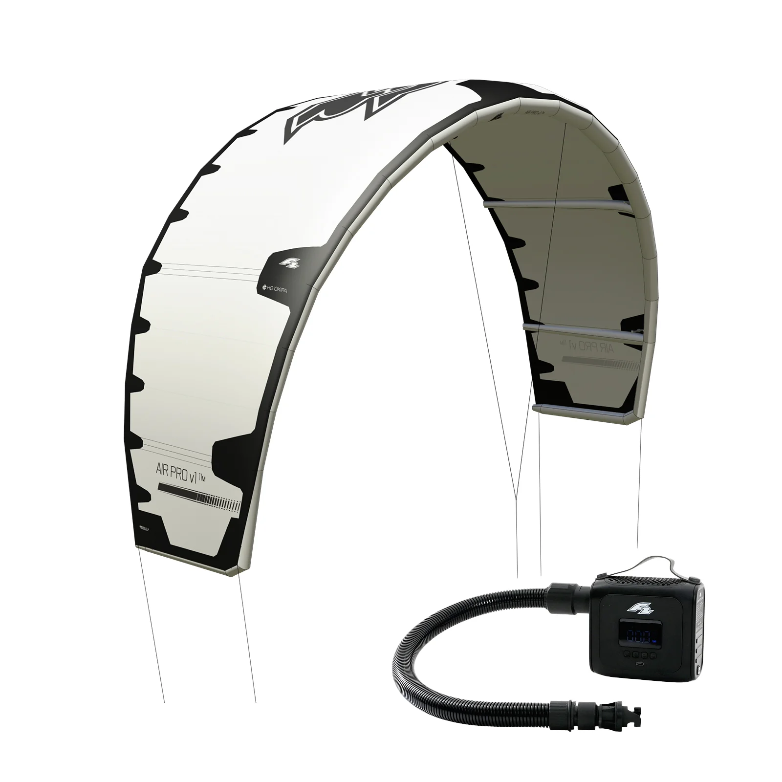 F2 Kite Air Pro mit E-Pumpe Zetta 9qm Weiss - Image 11