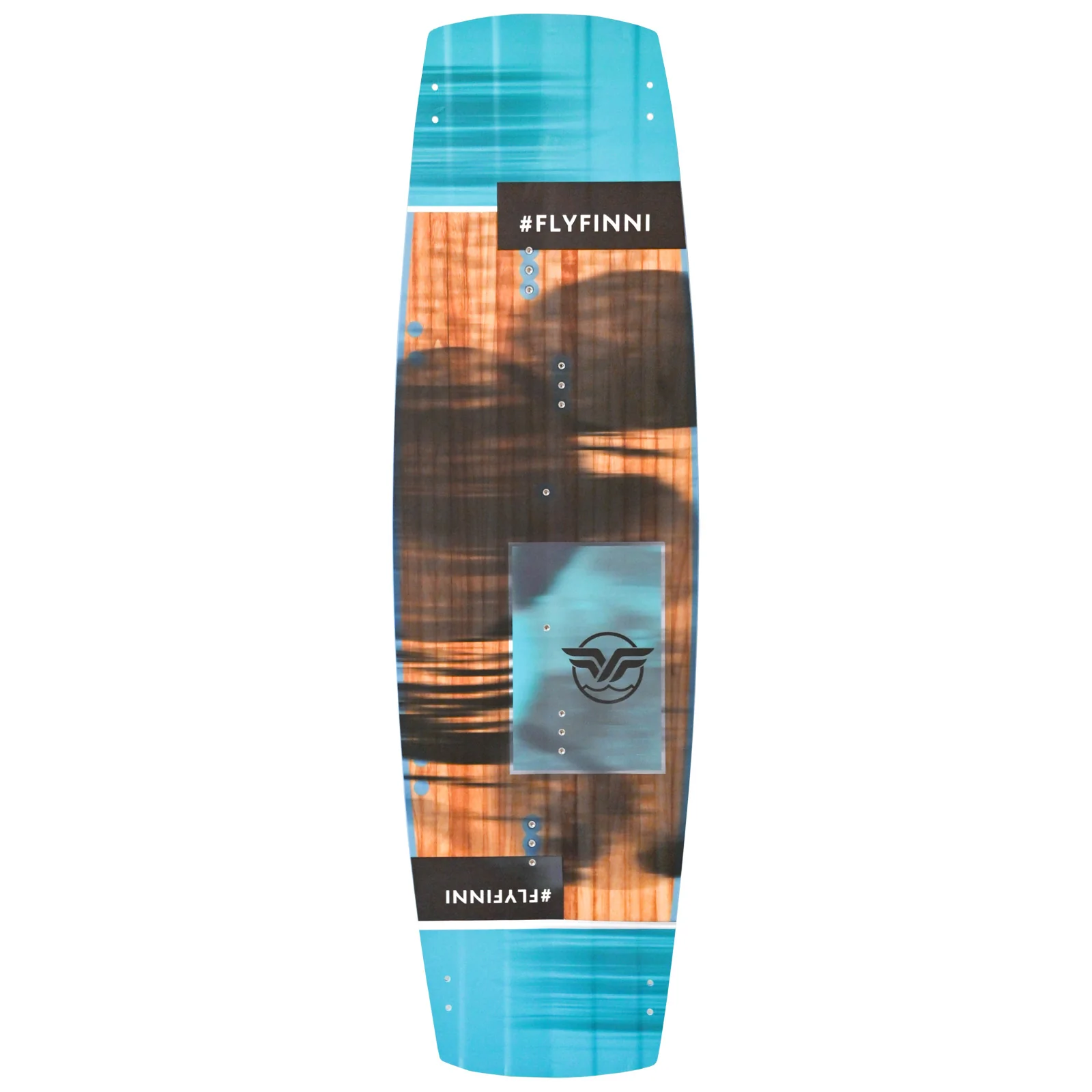 F2 Kiteboard Finn Flügel Promodel Wood Komplett 132cm Türkis - Image 2