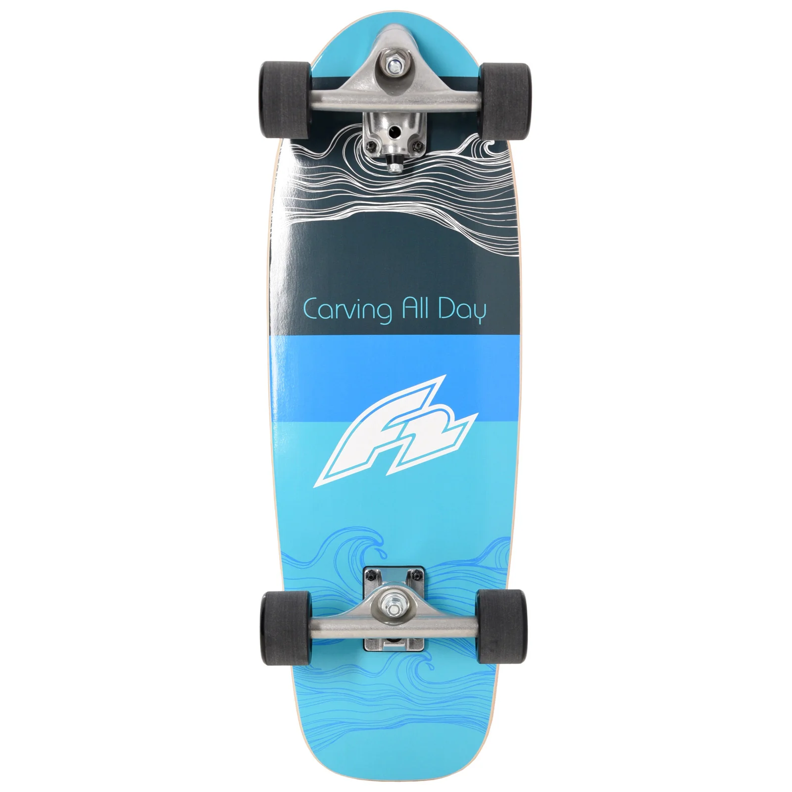 F2 Komplett Board Carving Board Skateboard Skate Board 9,25" Blau 2024/25 - Image 4