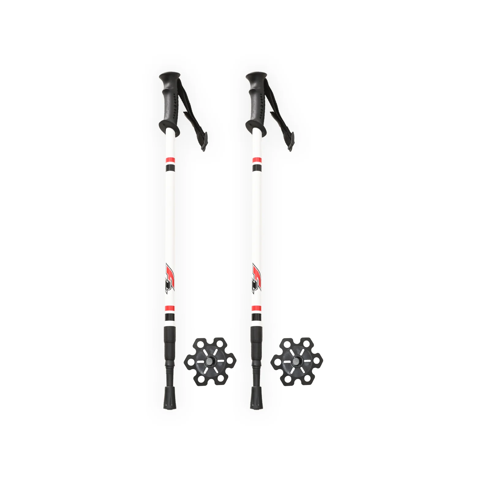 F2 Langlauf Ski Stöcke Vario Pole Tour Verstellbar 60-130cm Weiss - Image 3