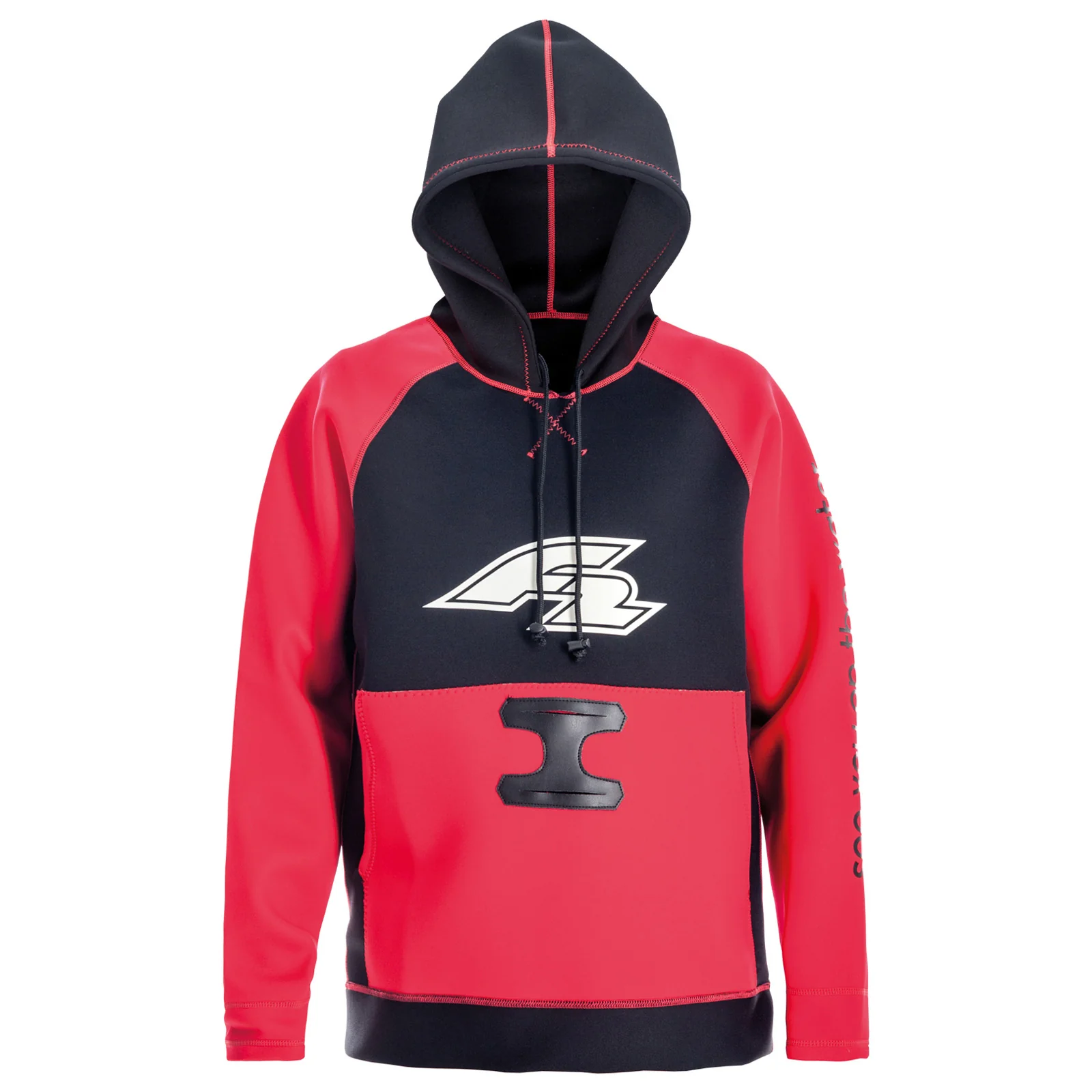 F2   Neopren Oberteil Kite Hoodie 4/3mm L Rot 2024/25 - Image 9