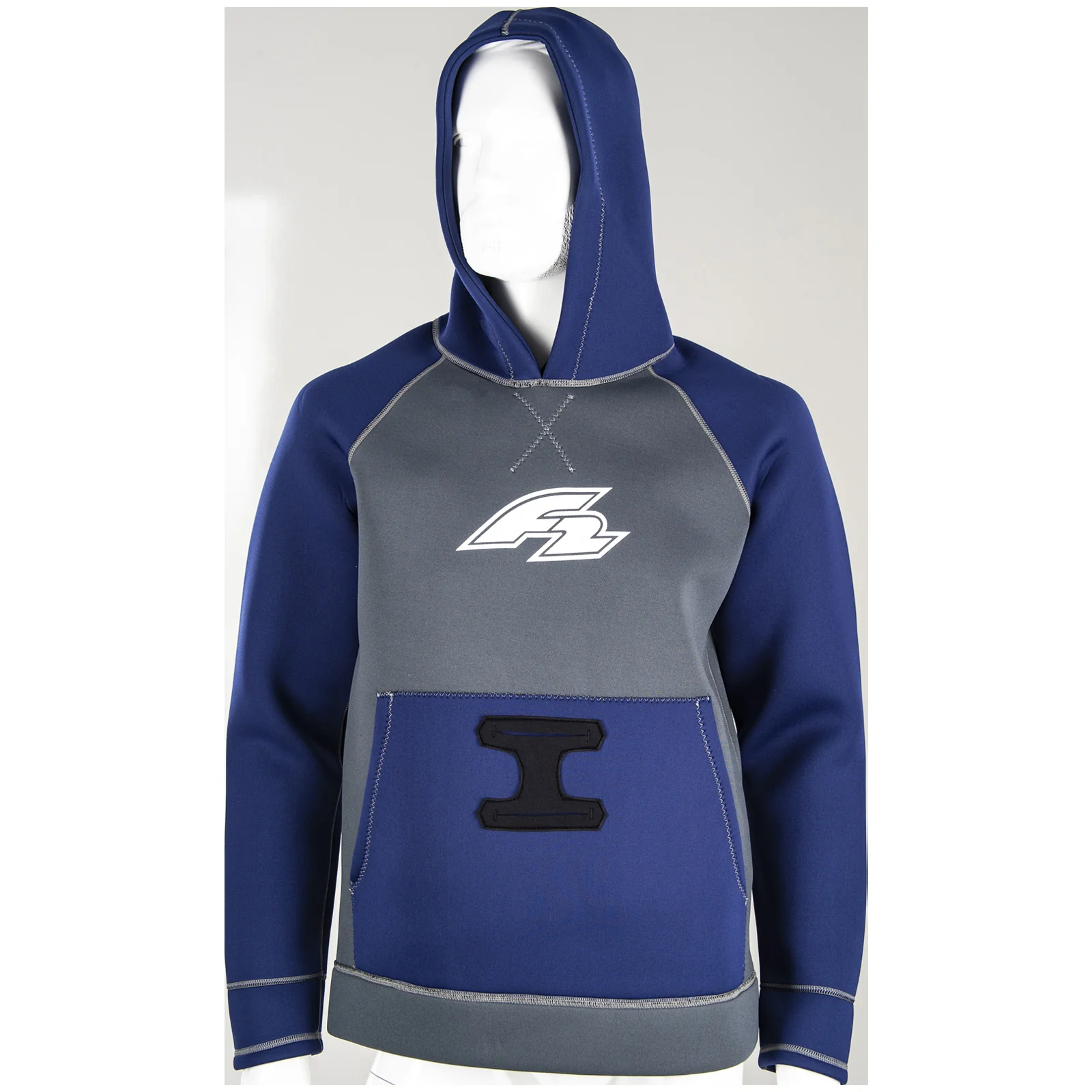F2   Neopren Oberteil Kite Hoodie 4/3mm M Blau 2024/25 - Image 7