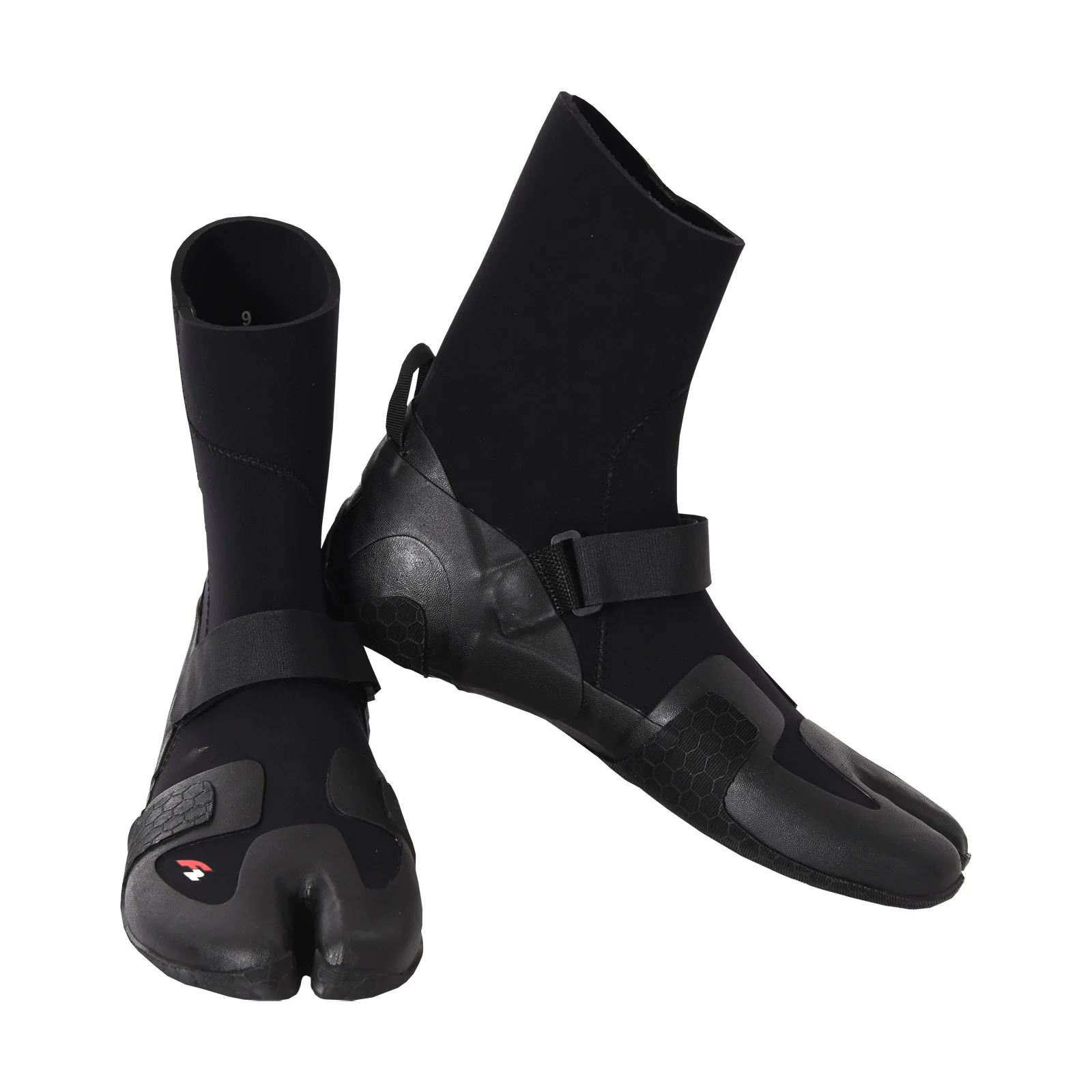 F2   Neopren Schuhe Barfuss Schuhe Split Toe Surfschuhe 47-48 Schwarz - Image 12