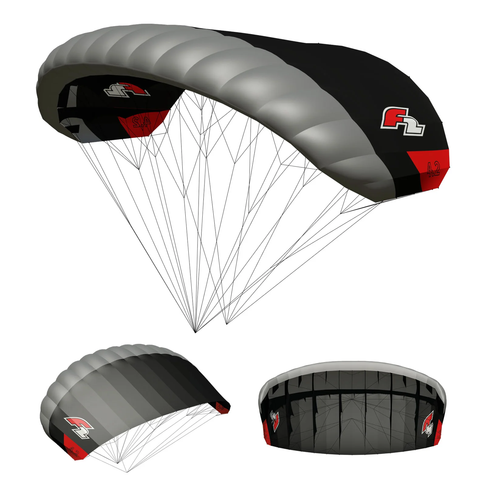 F2 Parawing Move Pro Wingfoil Wing 5qm Schwarz - Image 6