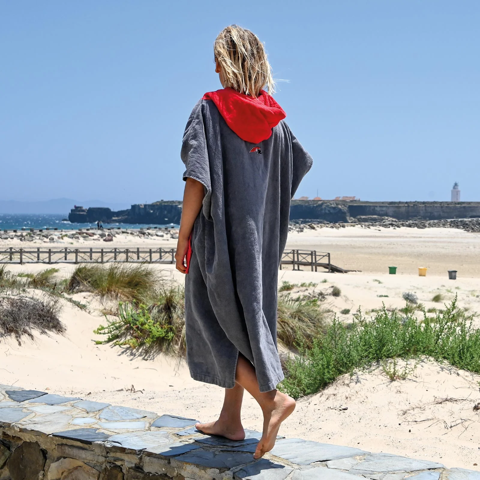 F2 Poncho "After Session Poncho" L/XL Grau - Image 3