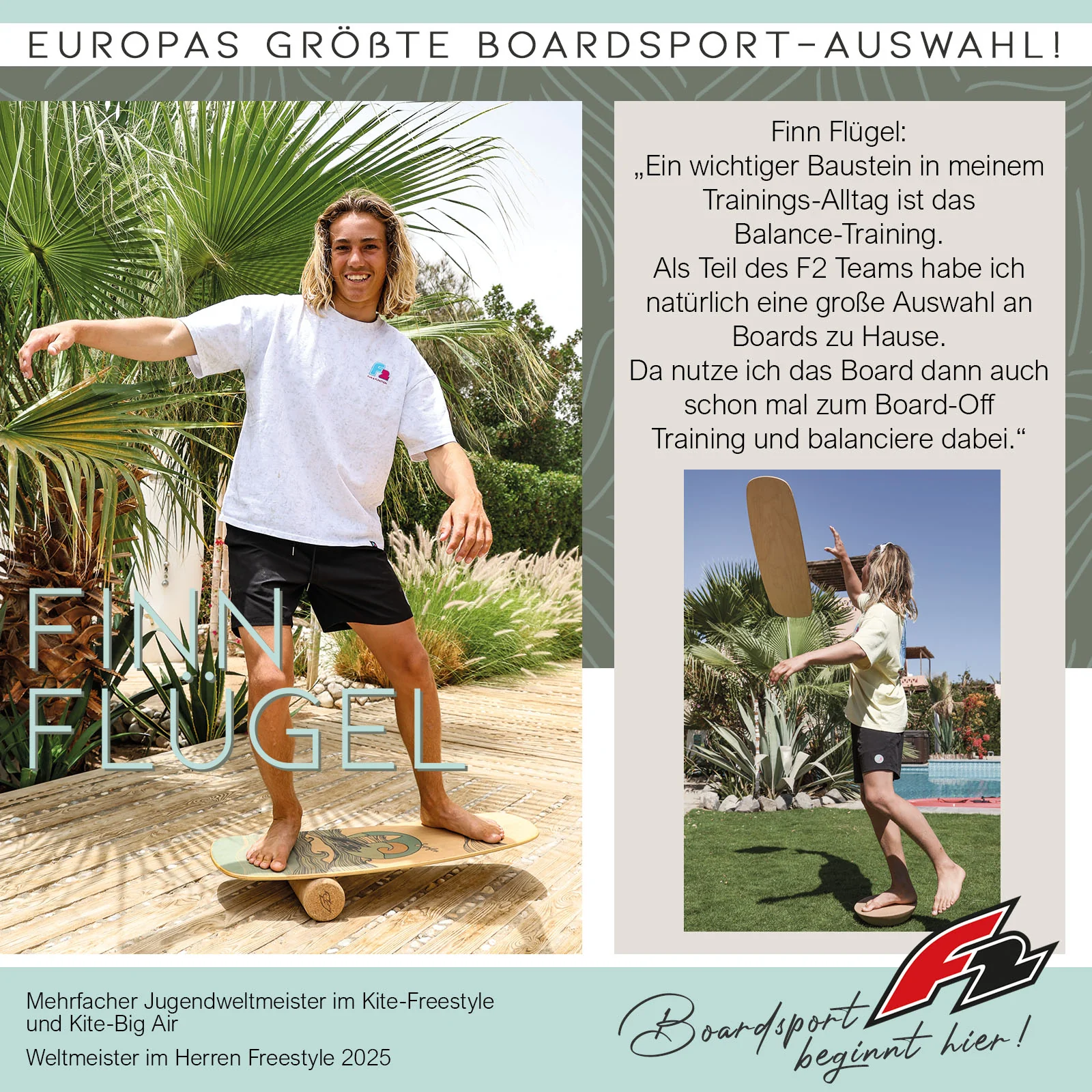 F2 Set Balance Board Pill 86x30cm mit Kork Halbkugel - Image 10