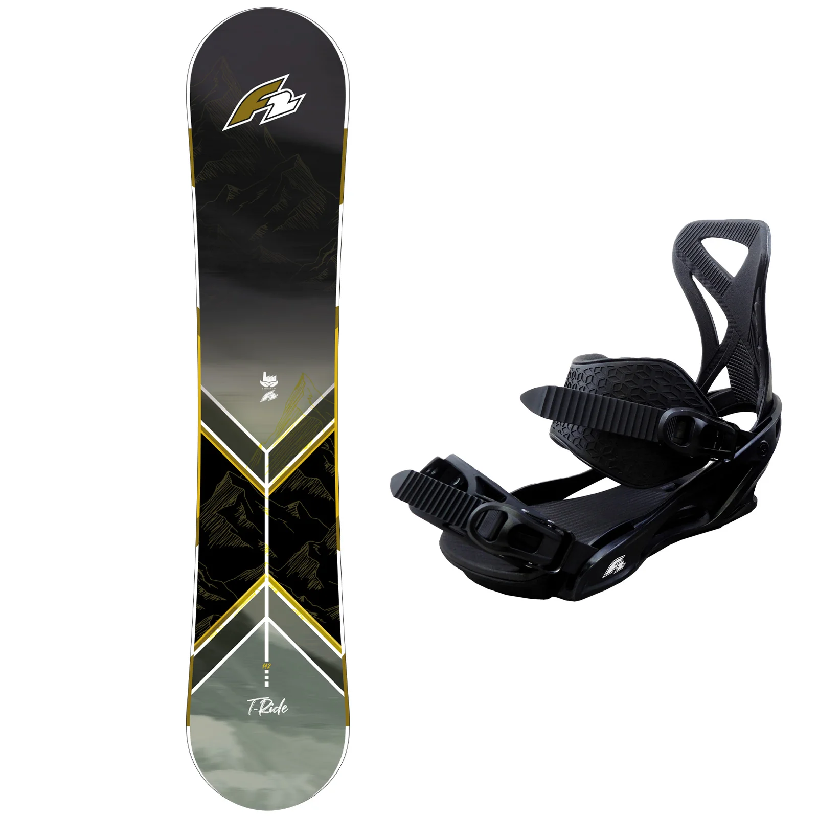 F2 Set Herren Snowboard T-Ride 157cm mit Bindung Sonic Pro L - Image 5